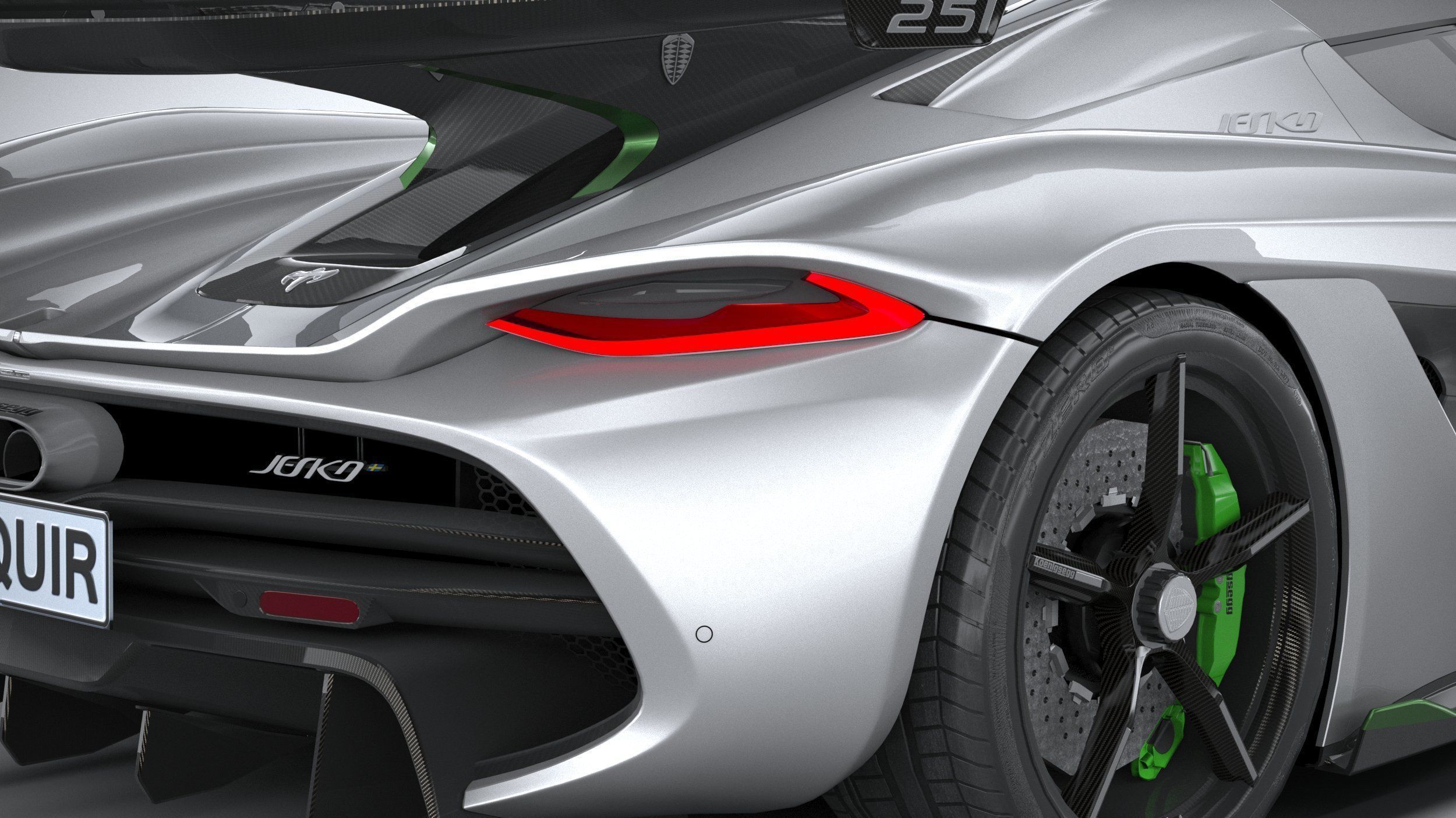 Koenigsegg Jesko 2020 LowPoly Low-poly 3D model_18