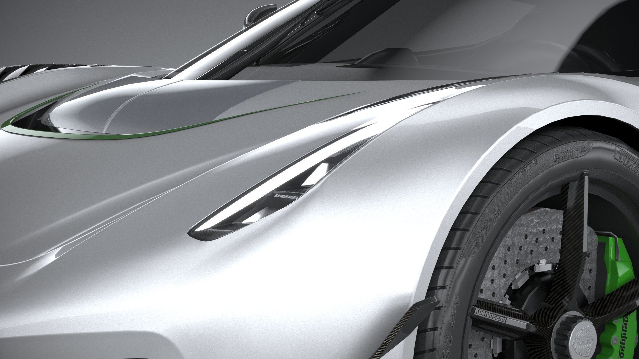 Koenigsegg Jesko 2020 LowPoly Low-poly 3D model_14