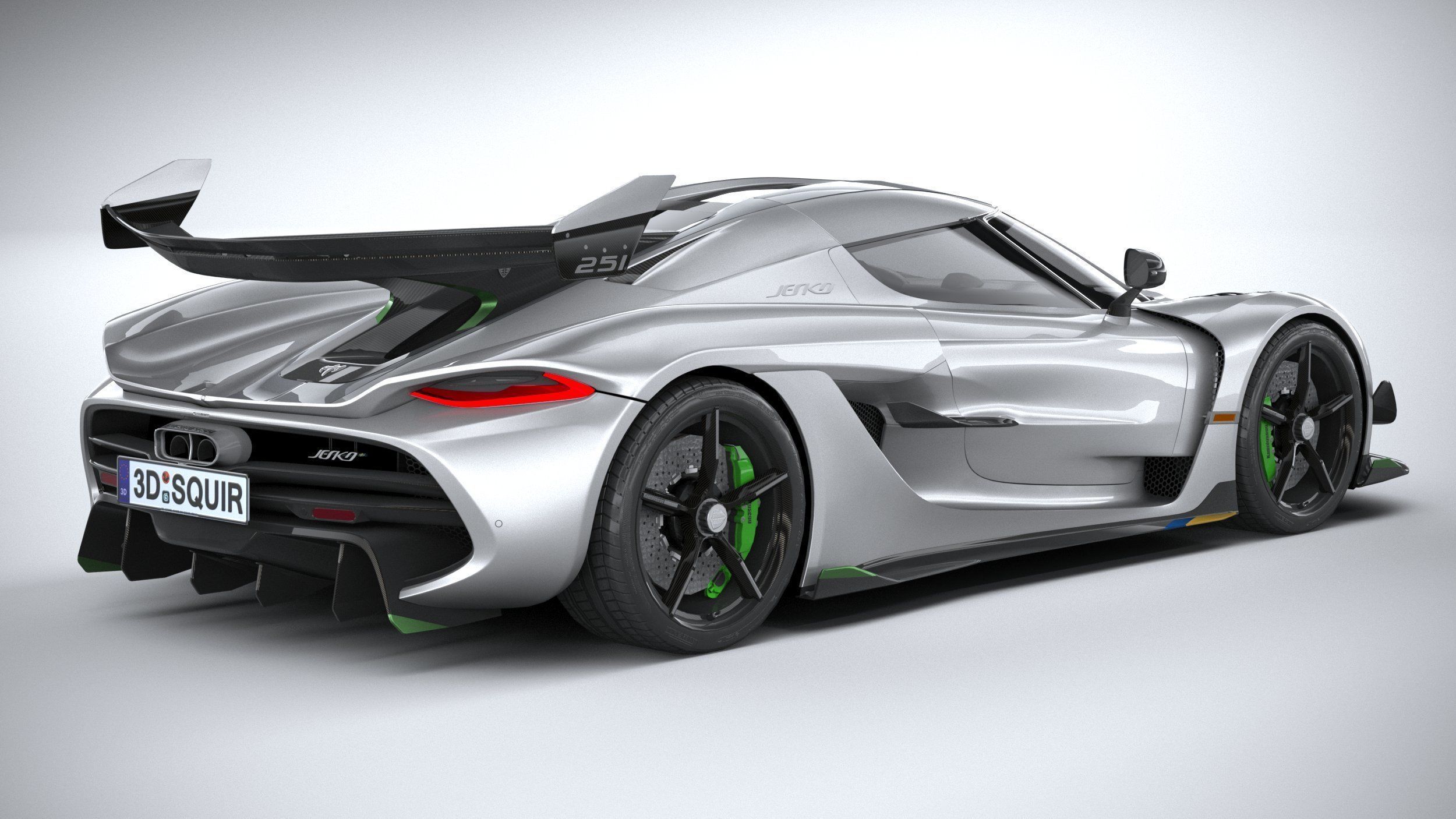 Koenigsegg Jesko 2020 LowPoly Low-poly 3D model_17