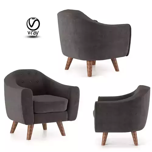 Velvet armchair