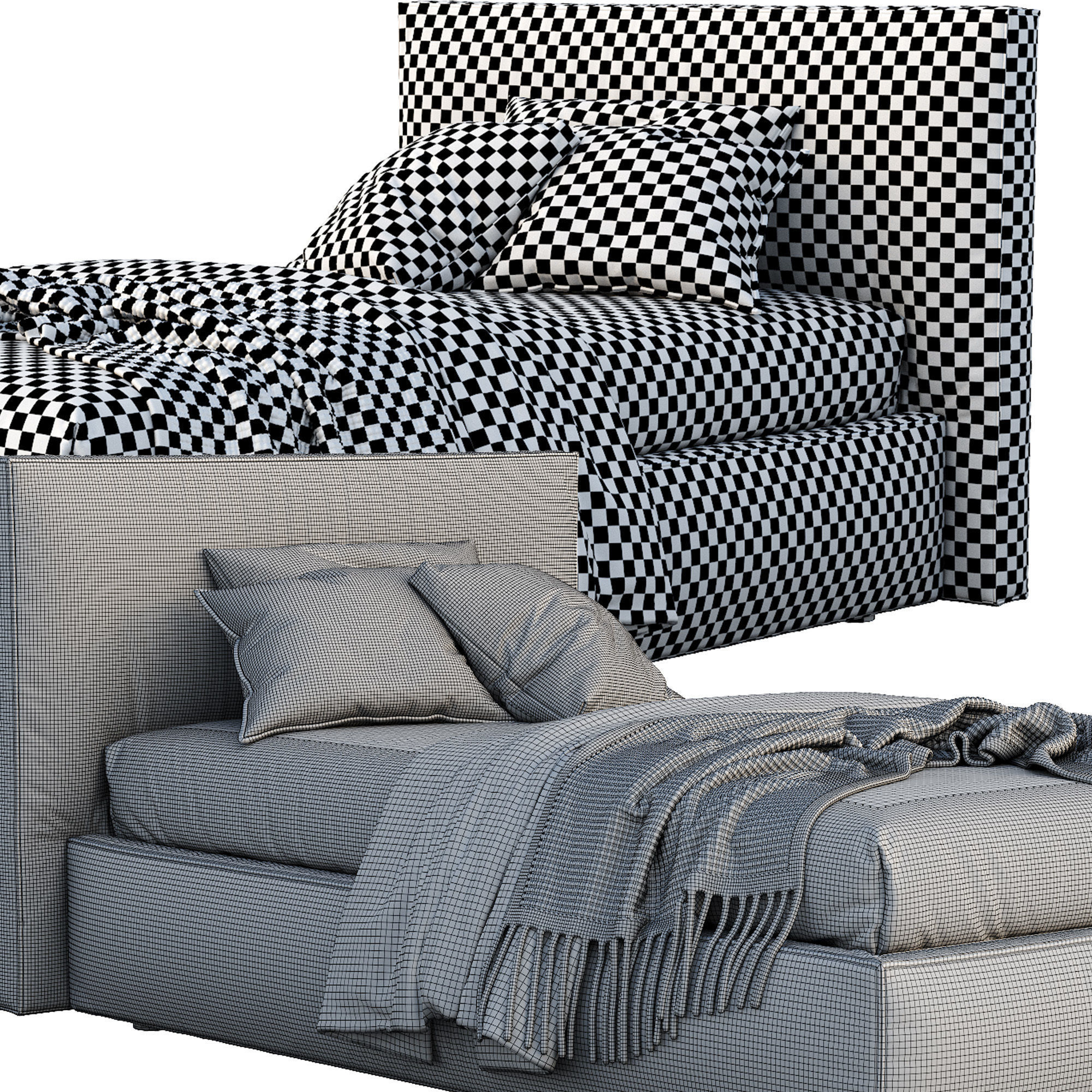 Flexteam Single Bed MILLER 3D model_3