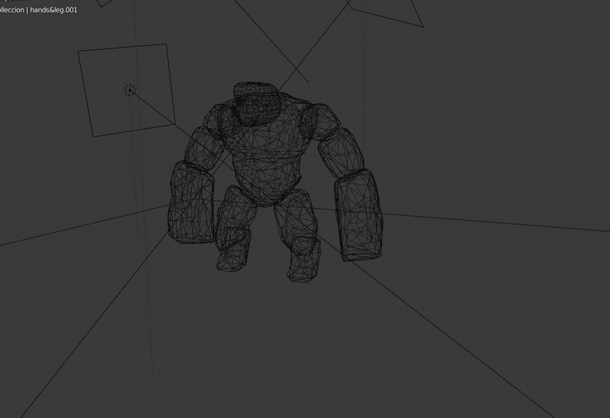 Stone Golem Low-poly 3D model_5