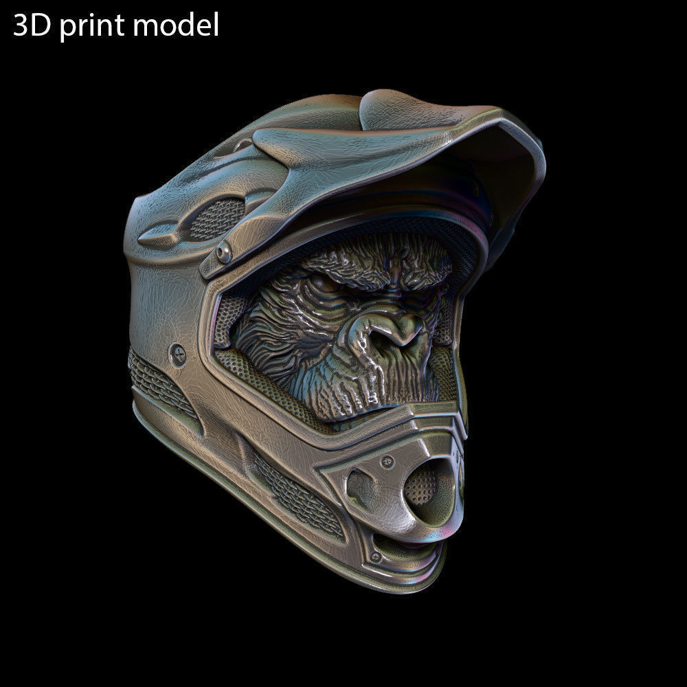 Animal ring jewelry Biker monkey vol2  3D print model_19