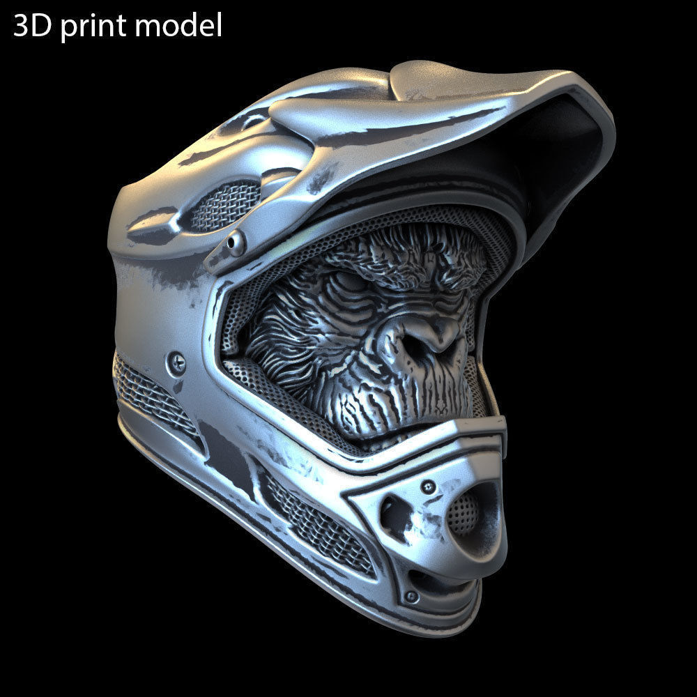 Animal ring jewelry Biker monkey vol2  3D print model_6