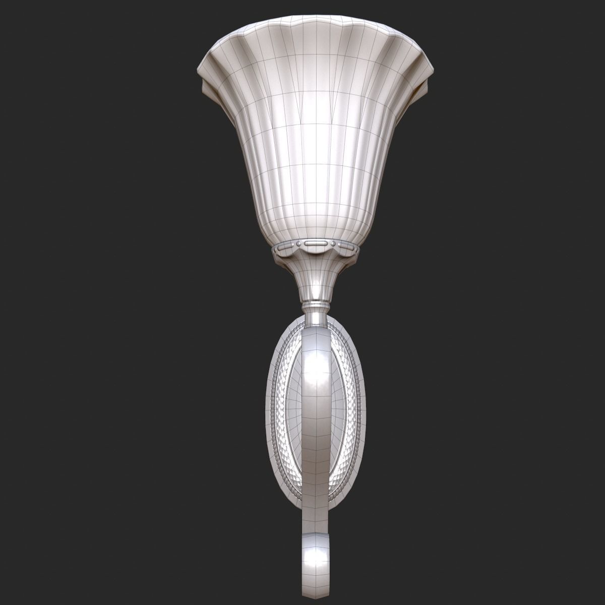 Vintage Wall Lamp PBR Game Ready Low-poly 3D model_6