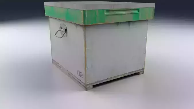 Old Wooden Box White