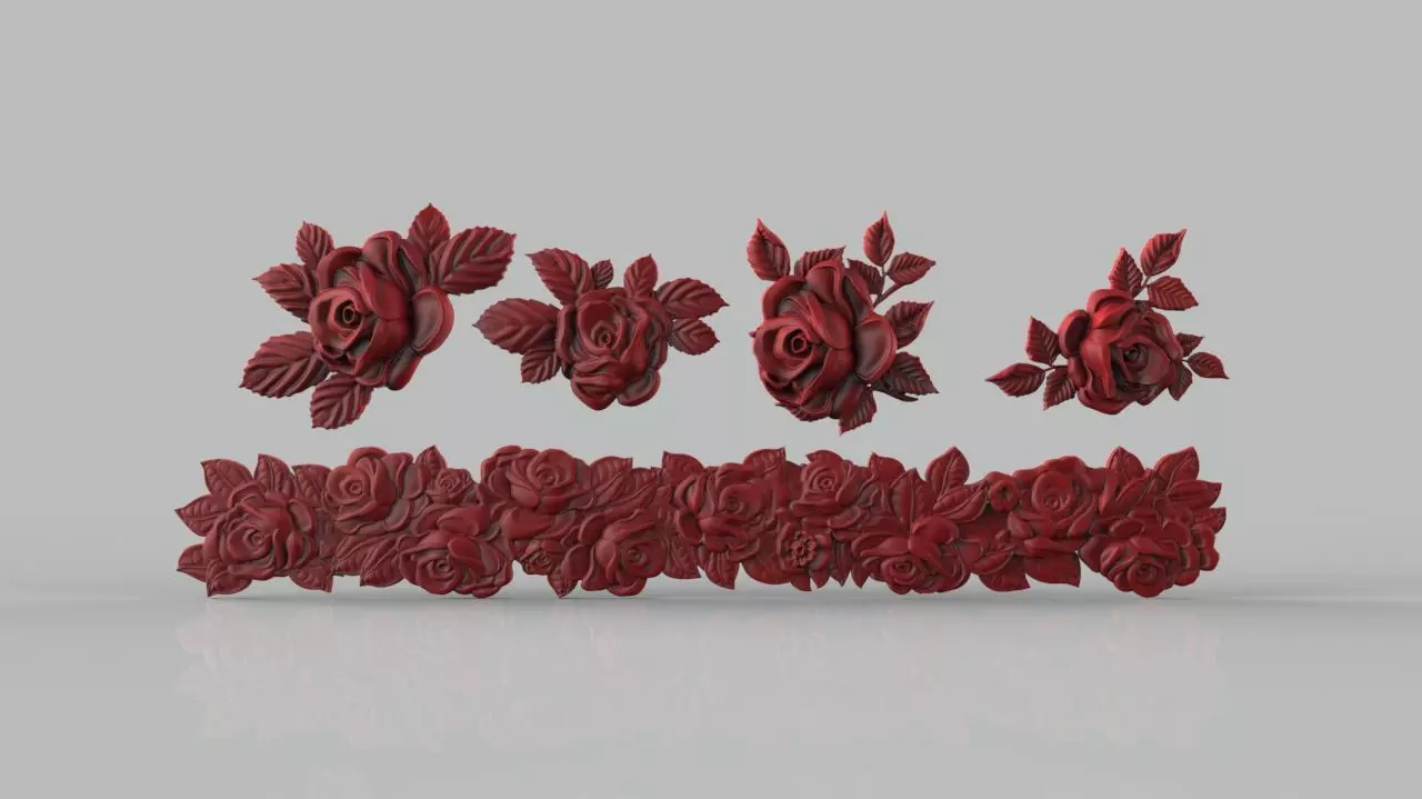 Rose set for cnc and 3d printer 3D print model_0