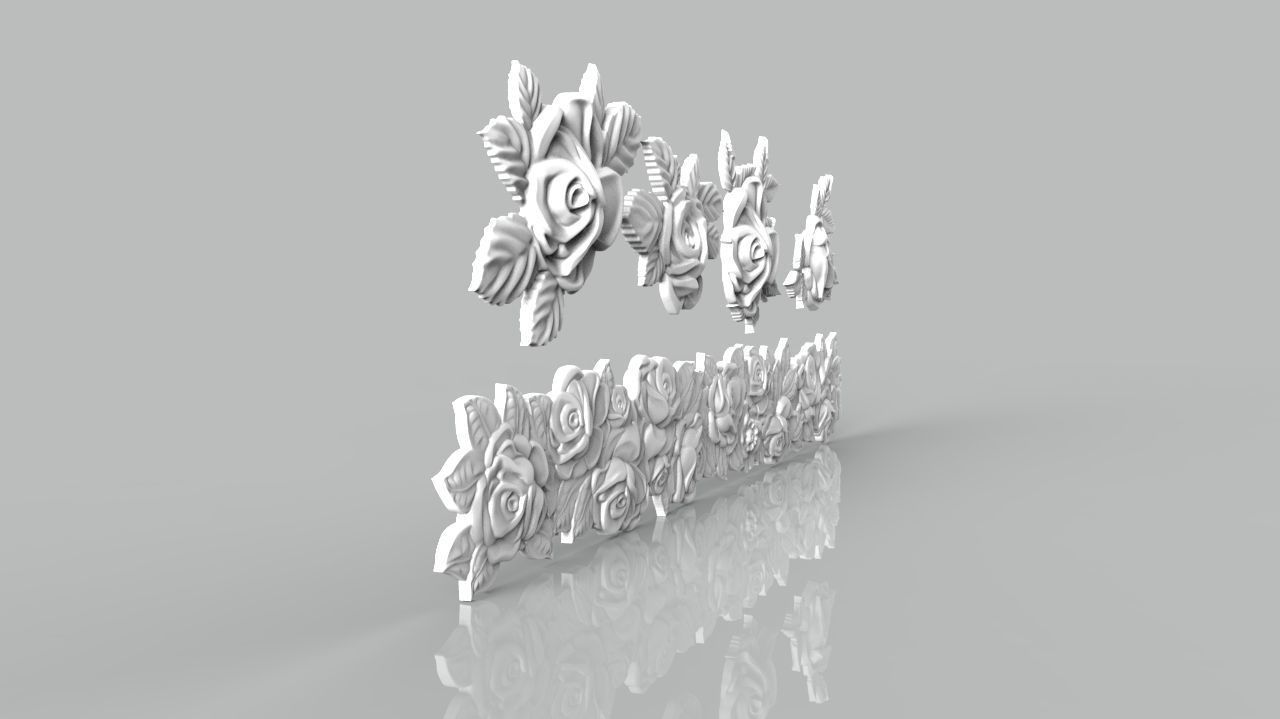 Rose set for cnc and 3d printer 3D print model_1