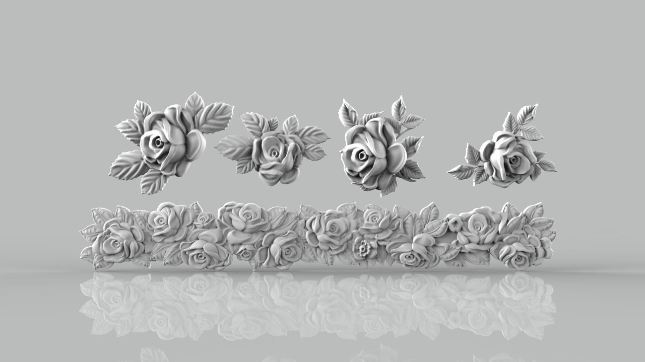 Rose set for cnc and 3d printer 3D print model_2