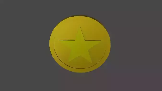 Starcoin gold coin with star