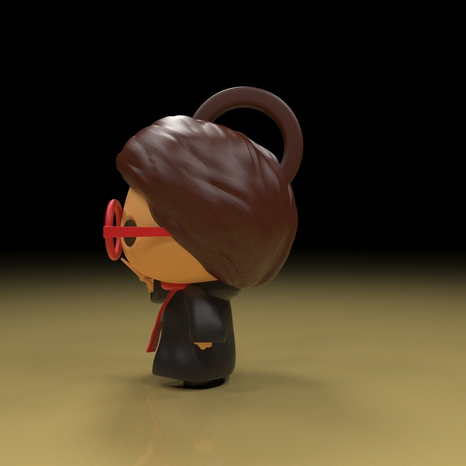 Harry Potter Keychein 3D model ready for printing 3D print model_3