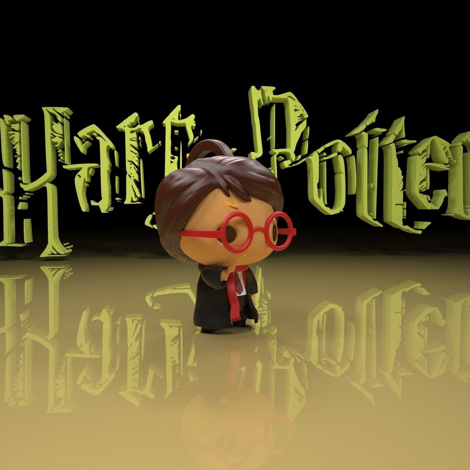 Harry Potter Keychein 3D model ready for printing 3D print model_5