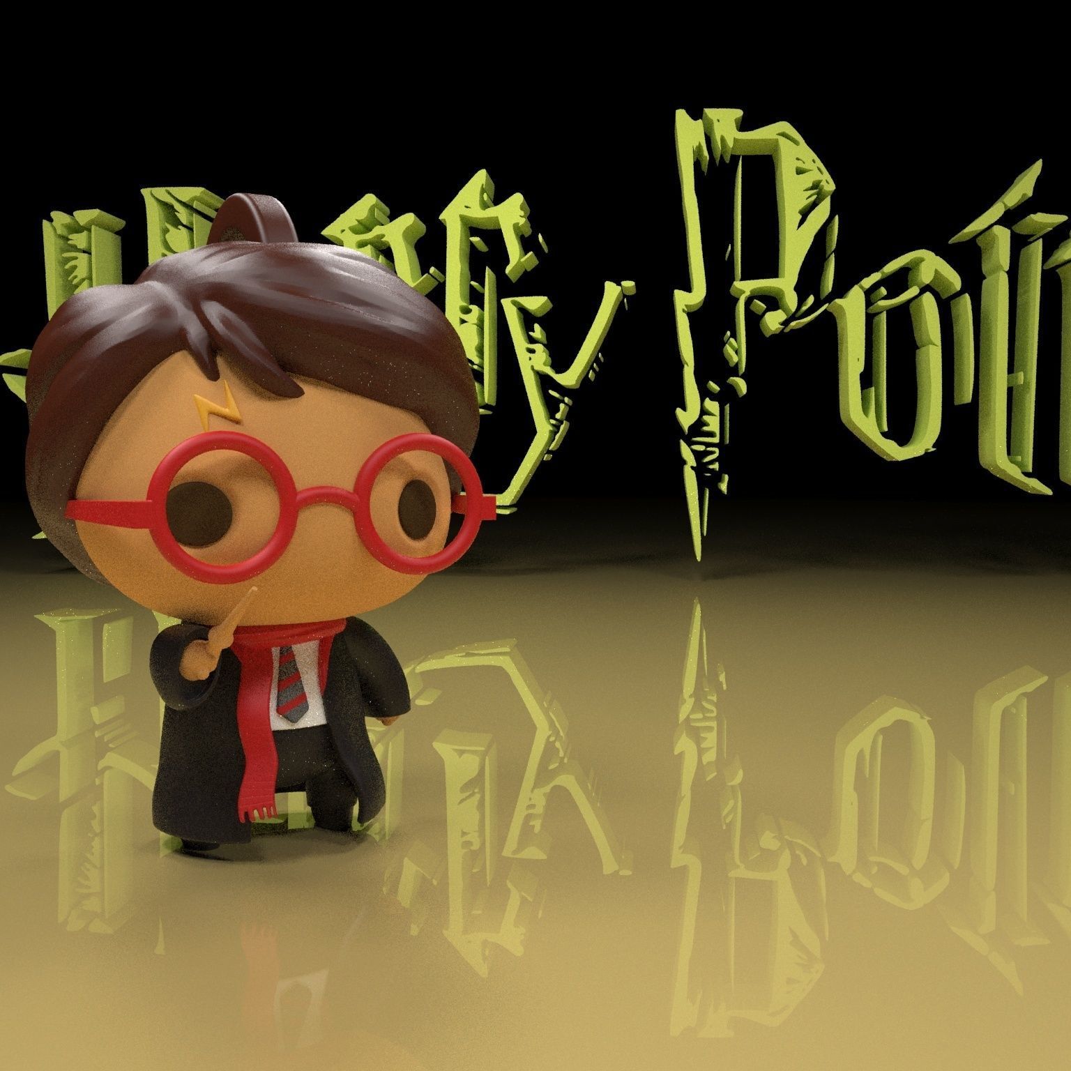 Harry Potter Keychein 3D model ready for printing 3D print model_4