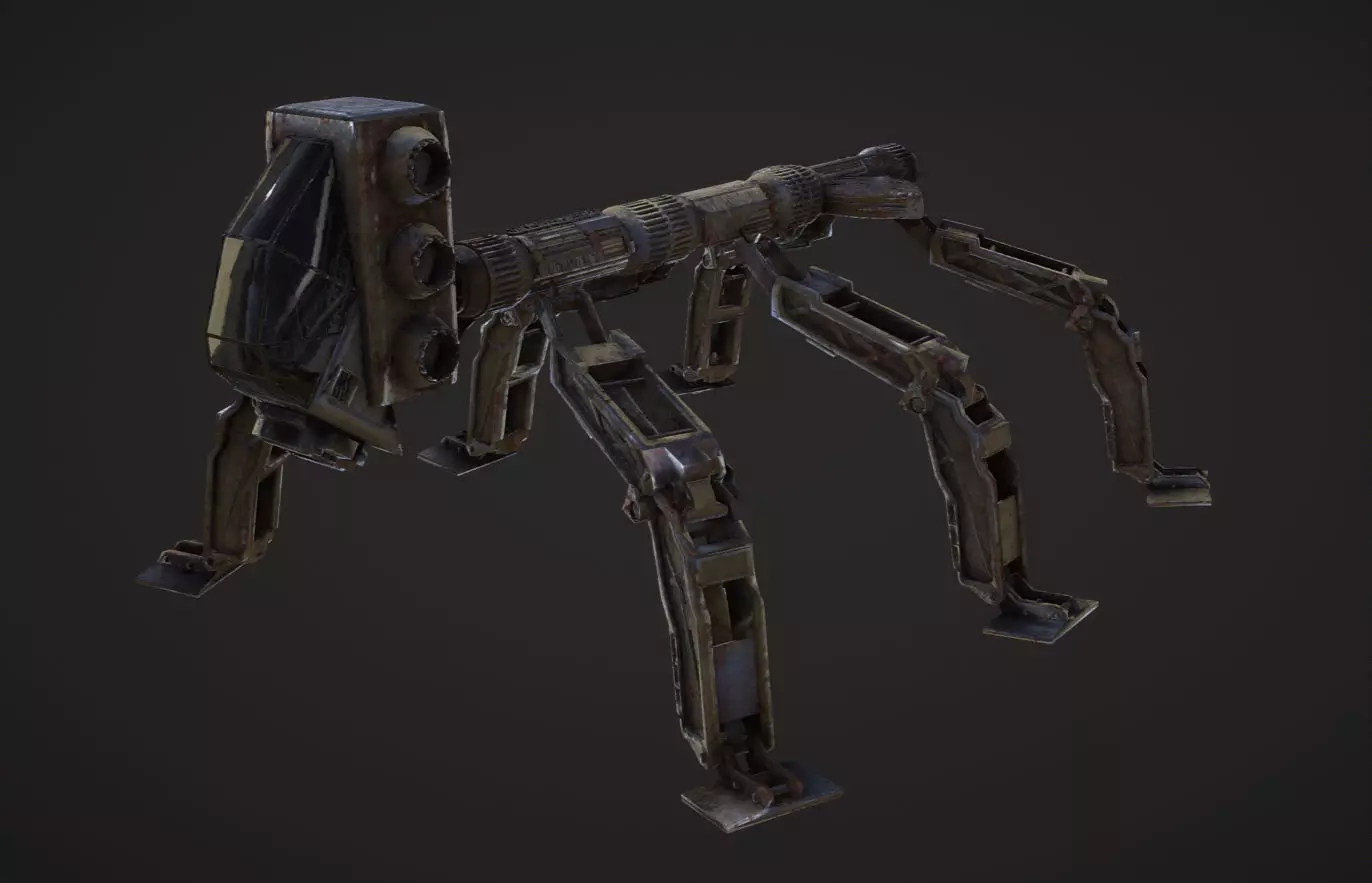 spider bot Low-poly 3D model