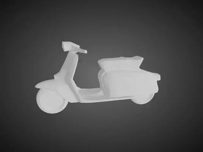 Low poly Lambretta scooter