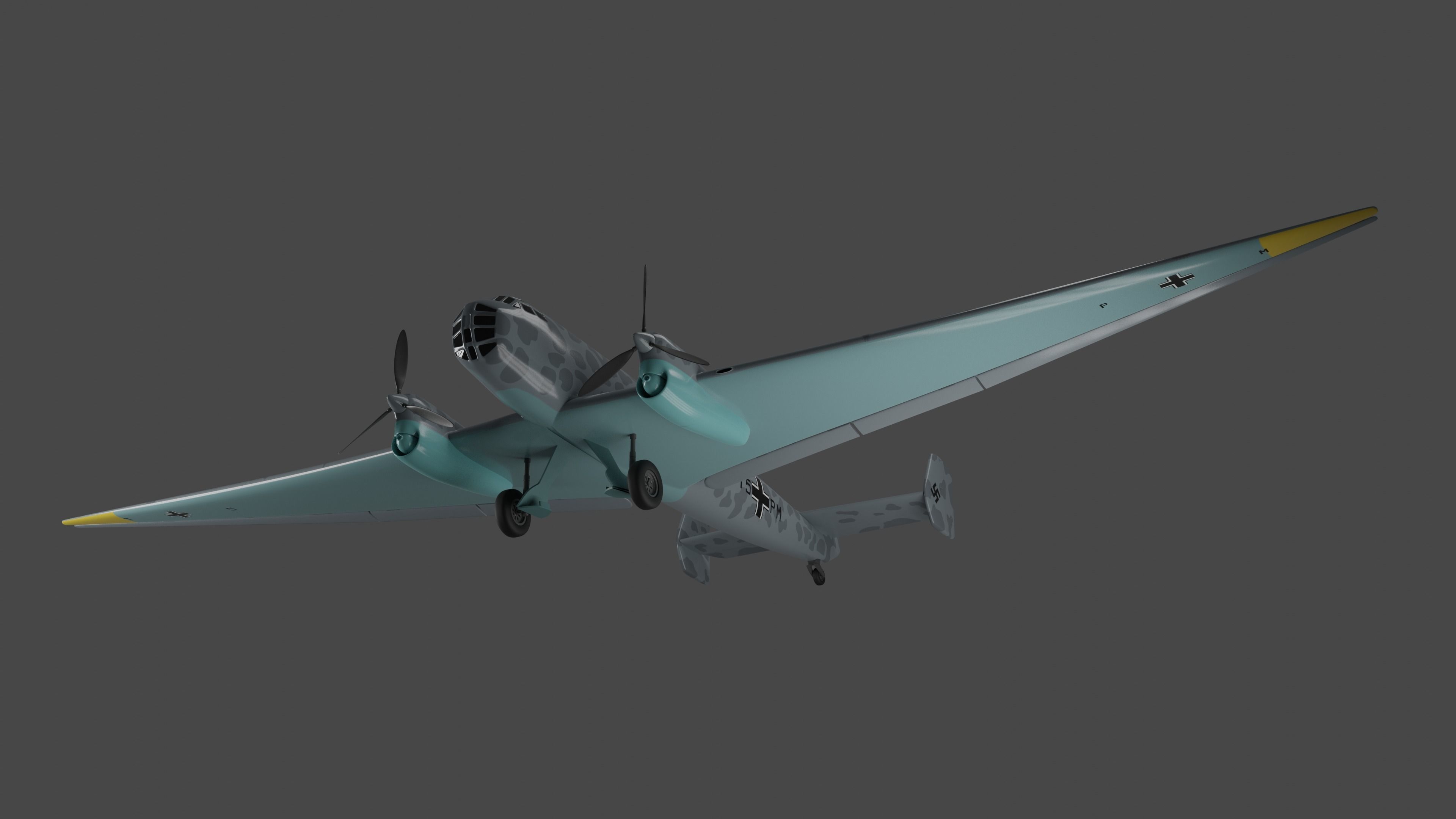 JUNKERS Ju86 R-1 GERMANYS U2 HIGHFLYING SPY PLANE - 3D model_8