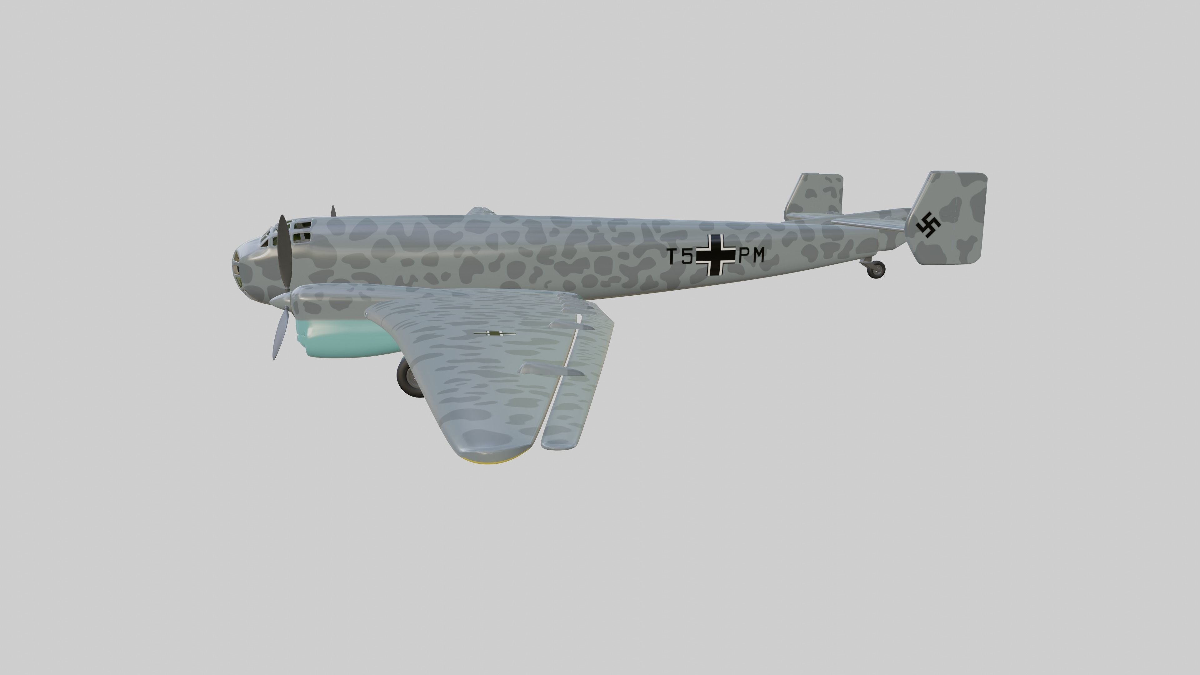 JUNKERS Ju86 R-1 GERMANYS U2 HIGHFLYING SPY PLANE - 3D model_36