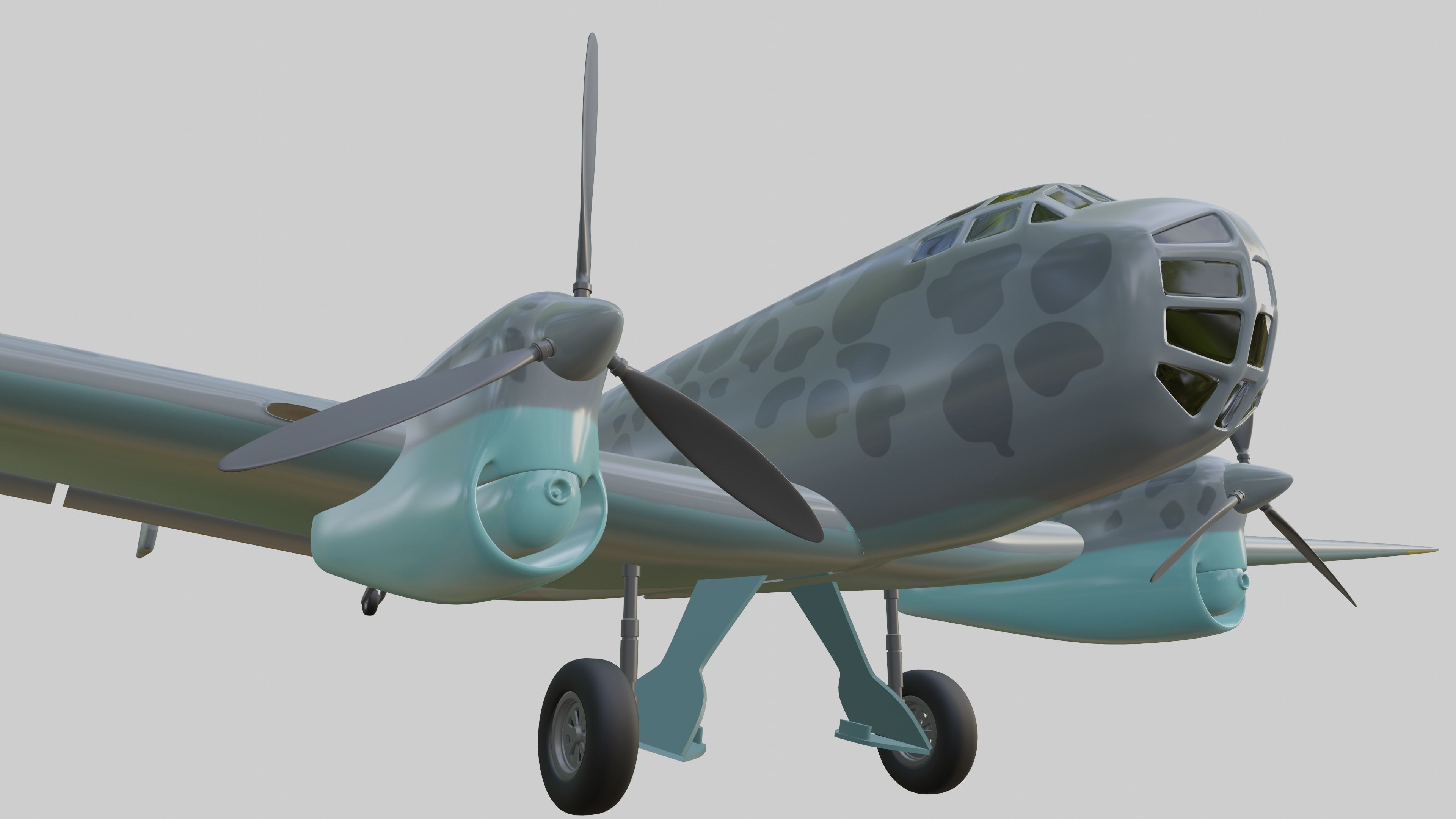 JUNKERS Ju86 R-1 GERMANYS U2 HIGHFLYING SPY PLANE - 3D model_37