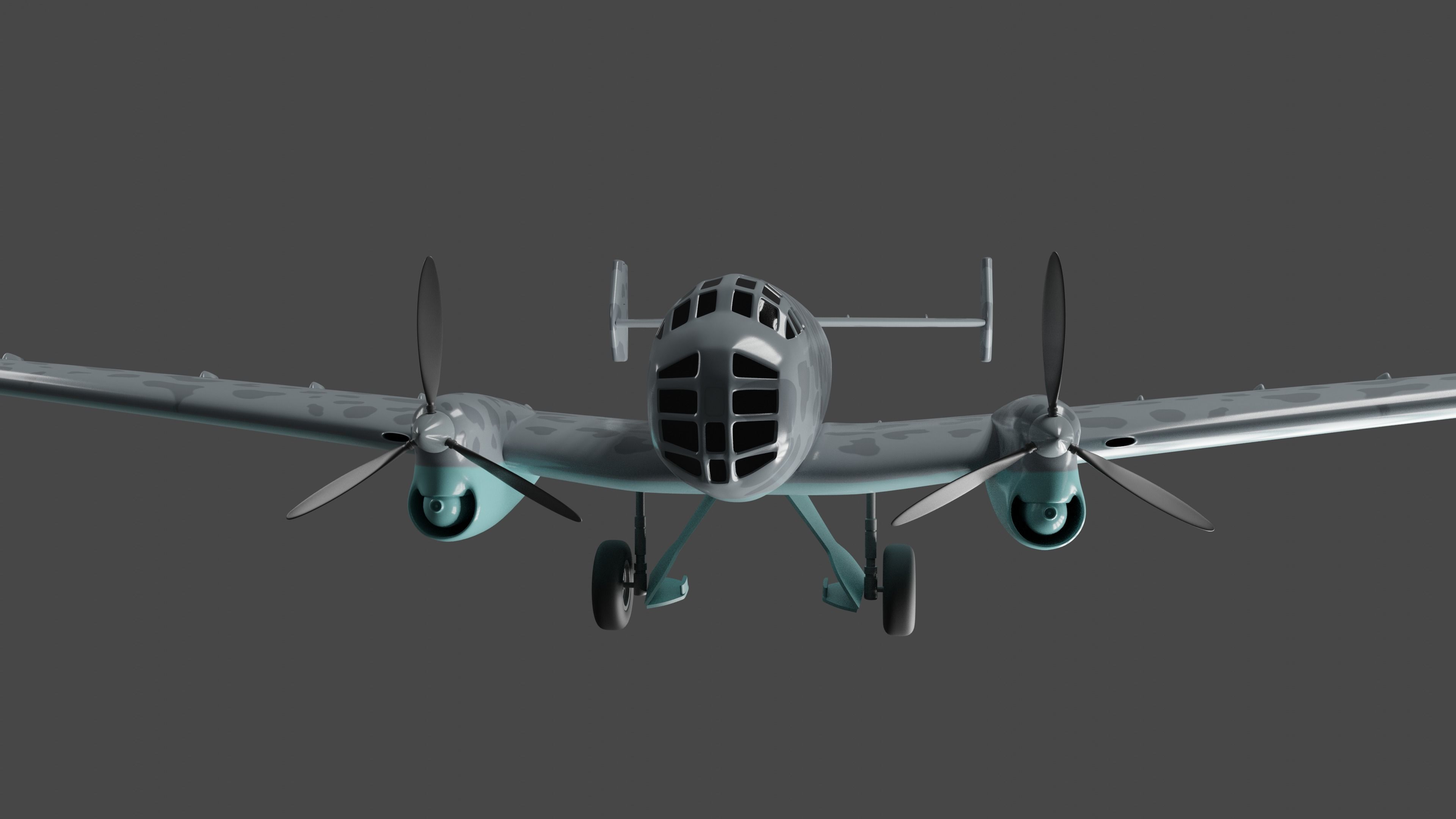 JUNKERS Ju86 R-1 GERMANYS U2 HIGHFLYING SPY PLANE - 3D model_6