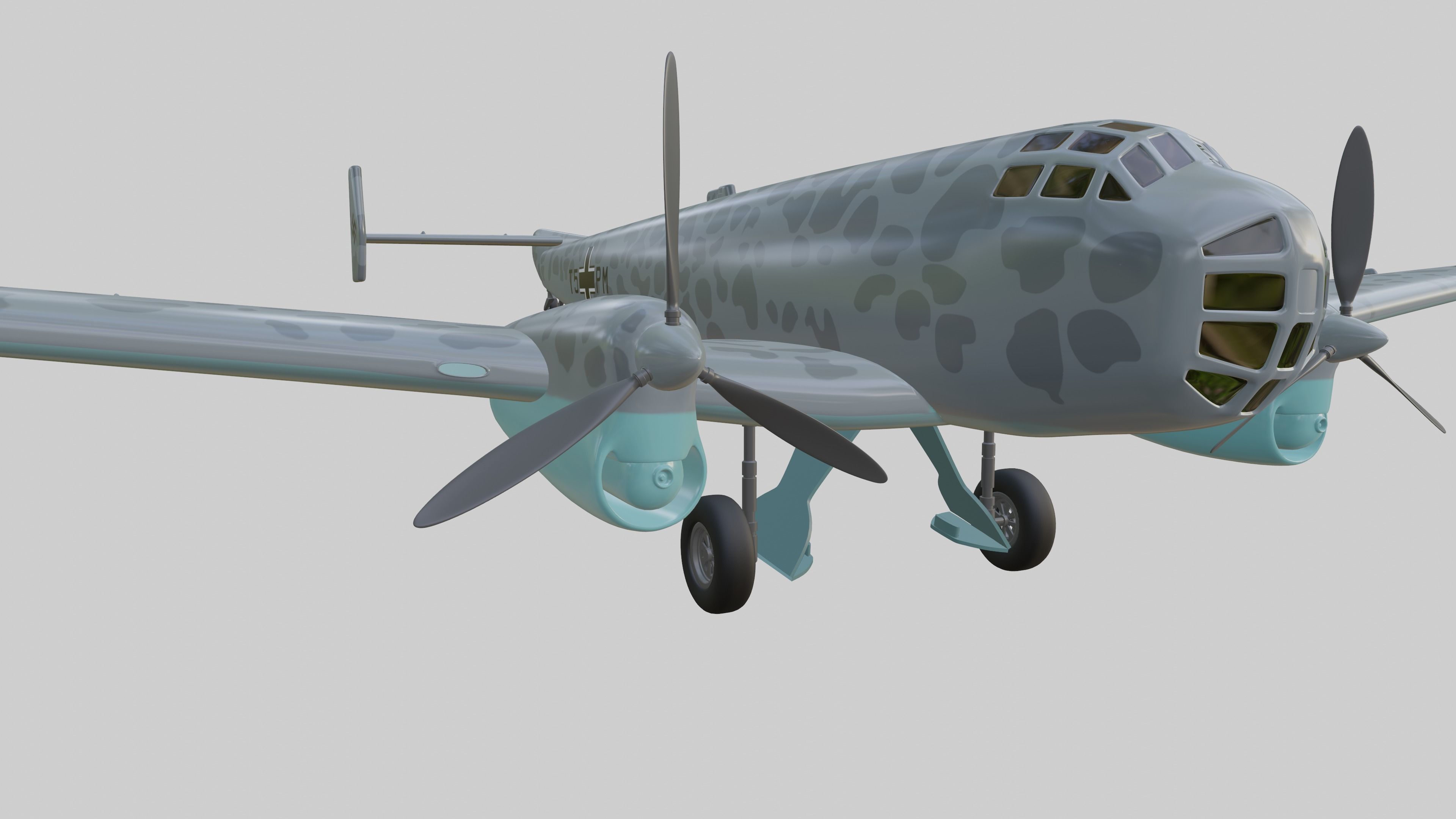 JUNKERS Ju86 R-1 GERMANYS U2 HIGHFLYING SPY PLANE - 3D model_28