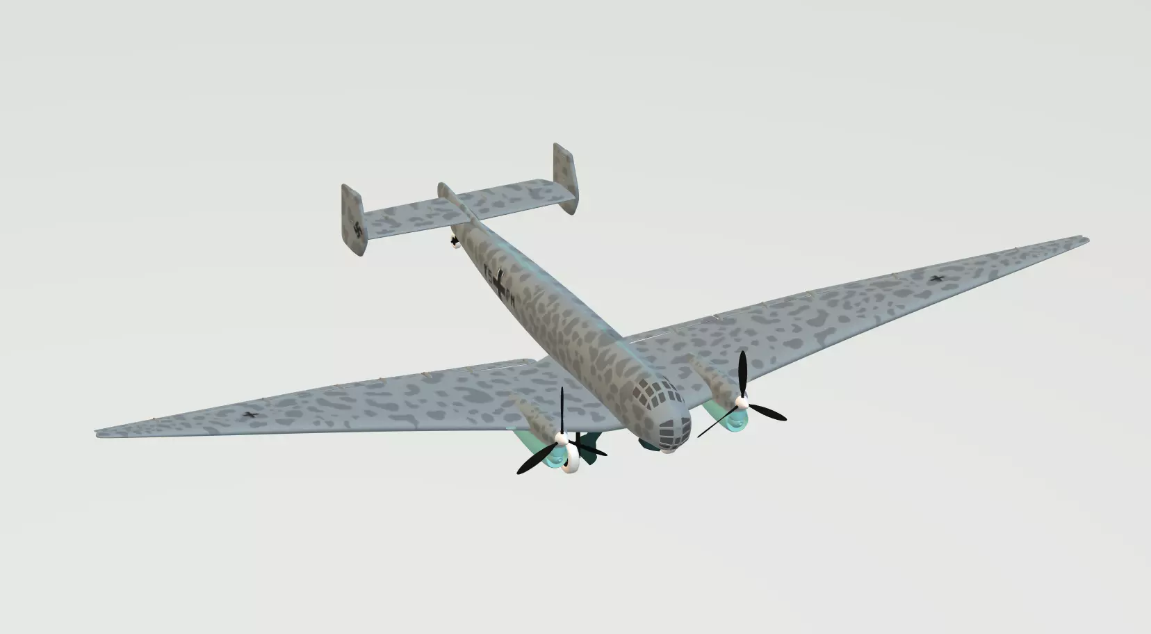 JUNKERS Ju86 R-1 GERMANYS U2 HIGHFLYING SPY PLANE - 3D model_0