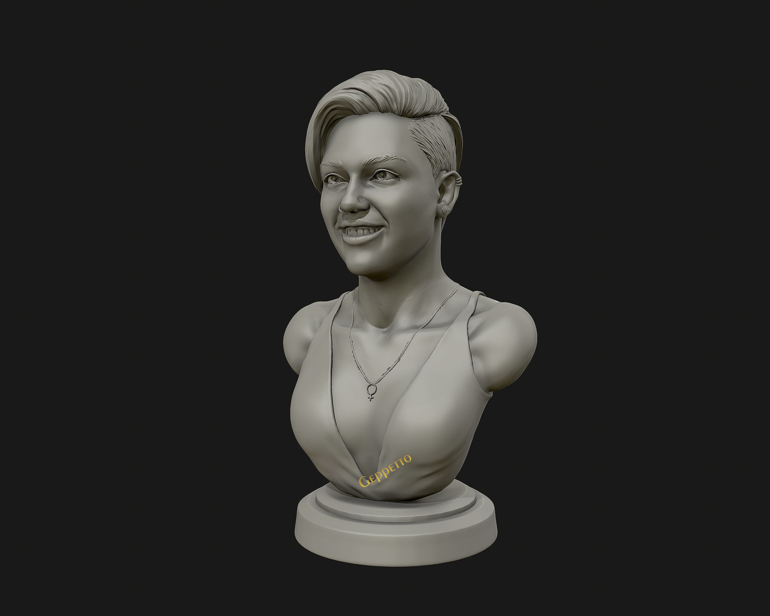 Miley Cyrus 3D printable  sculpture model 3D print model_7
