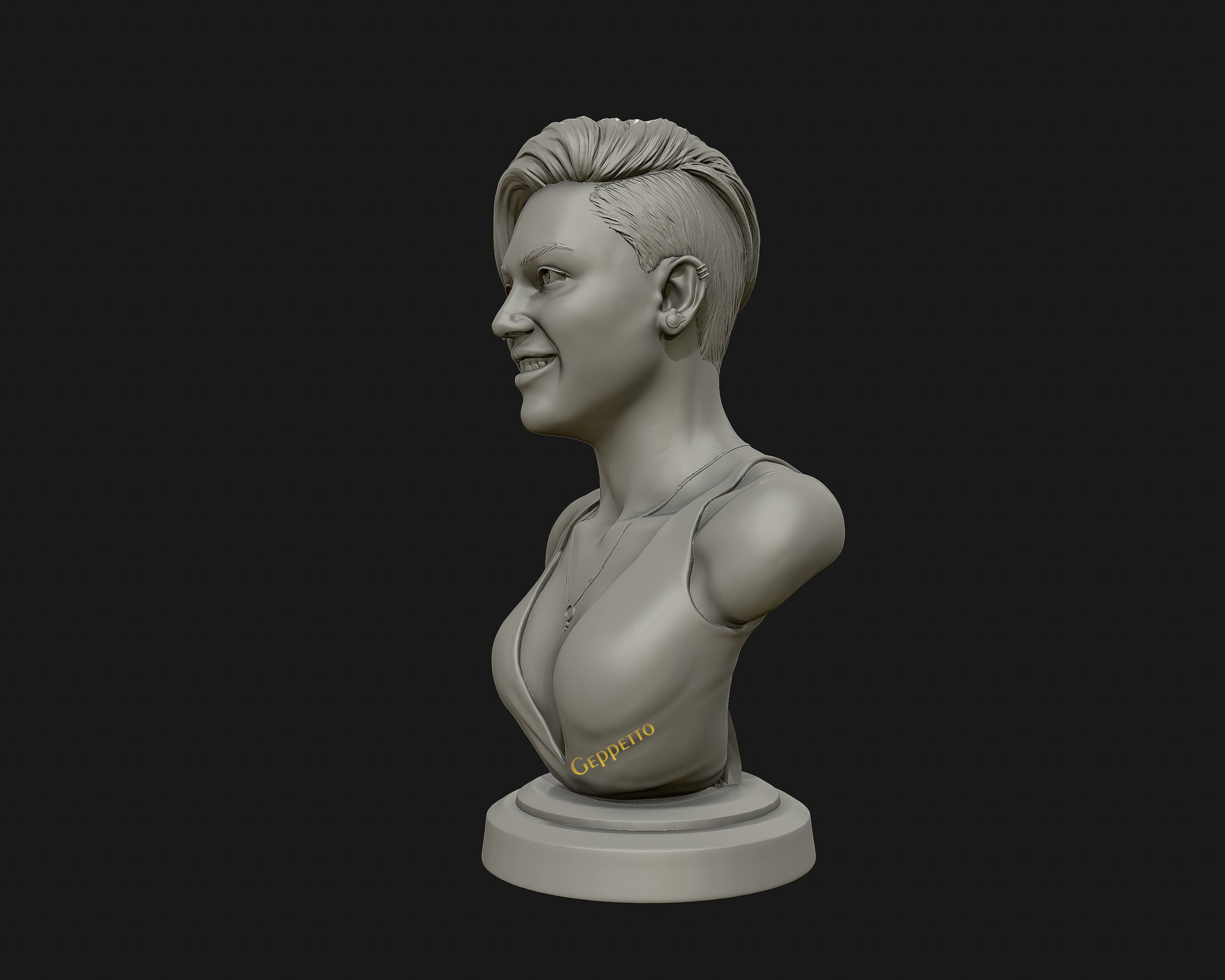 Miley Cyrus 3D printable  sculpture model 3D print model_10