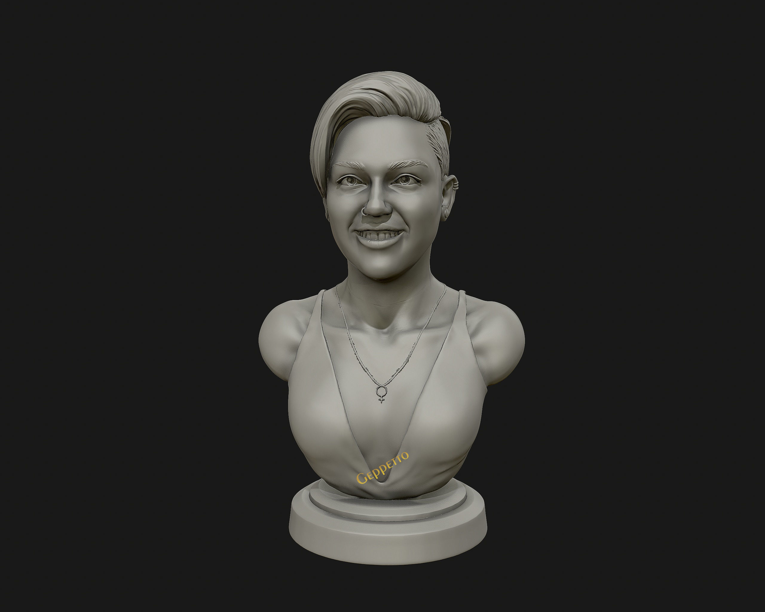 Miley Cyrus 3D printable  sculpture model 3D print model_5