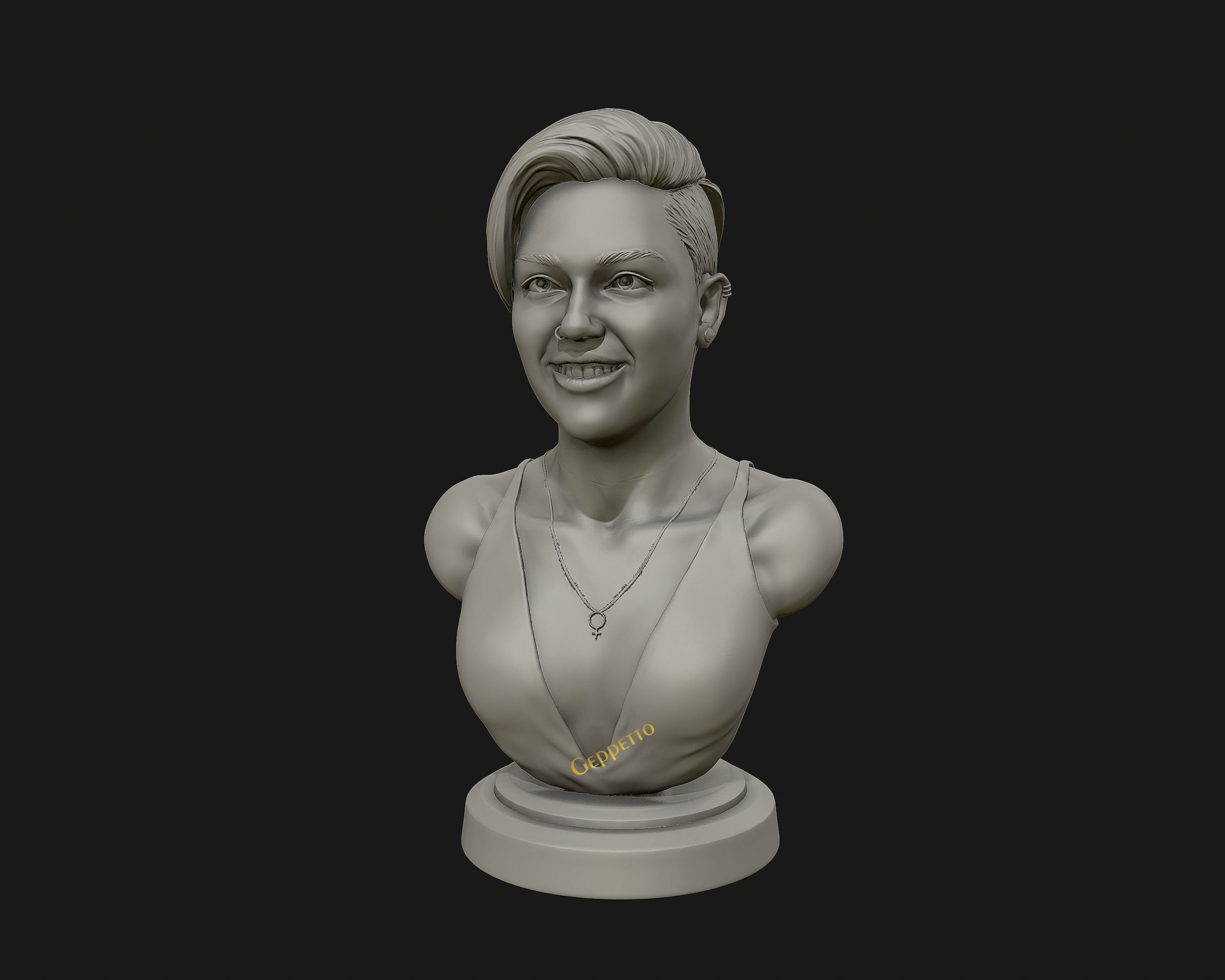 Miley Cyrus 3D printable  sculpture model 3D print model_6