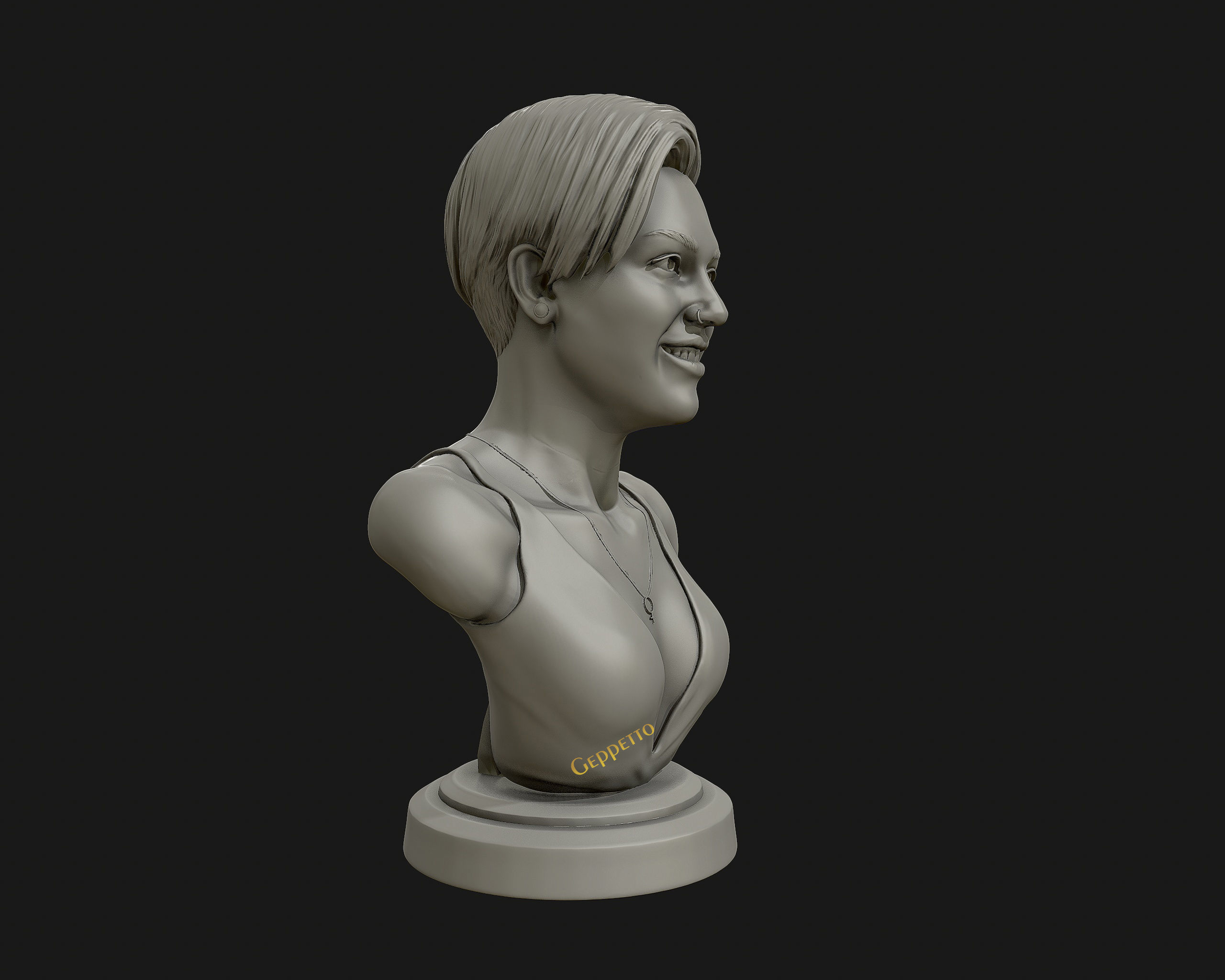 Miley Cyrus 3D printable  sculpture model 3D print model_17