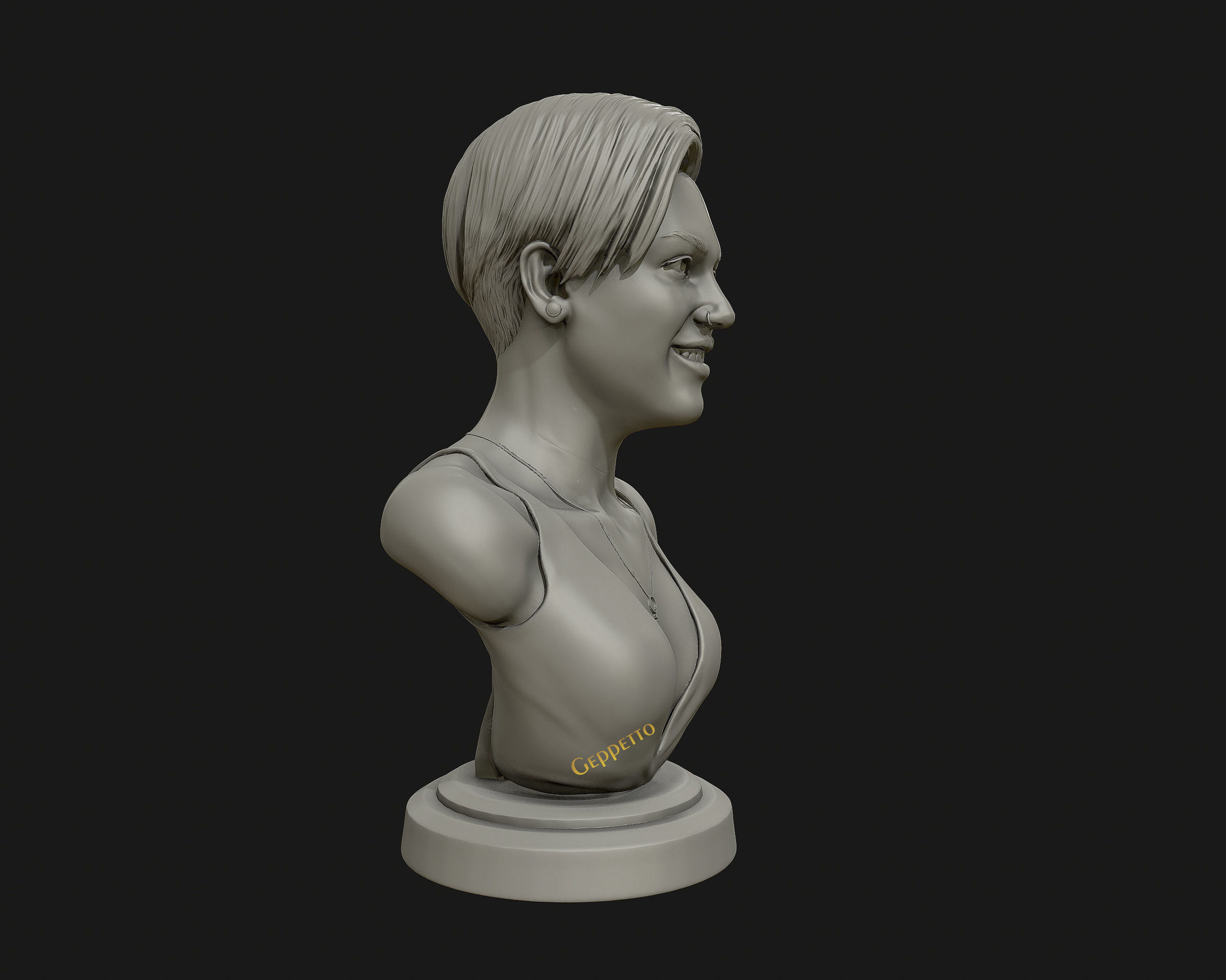 Miley Cyrus 3D printable  sculpture model 3D print model_18