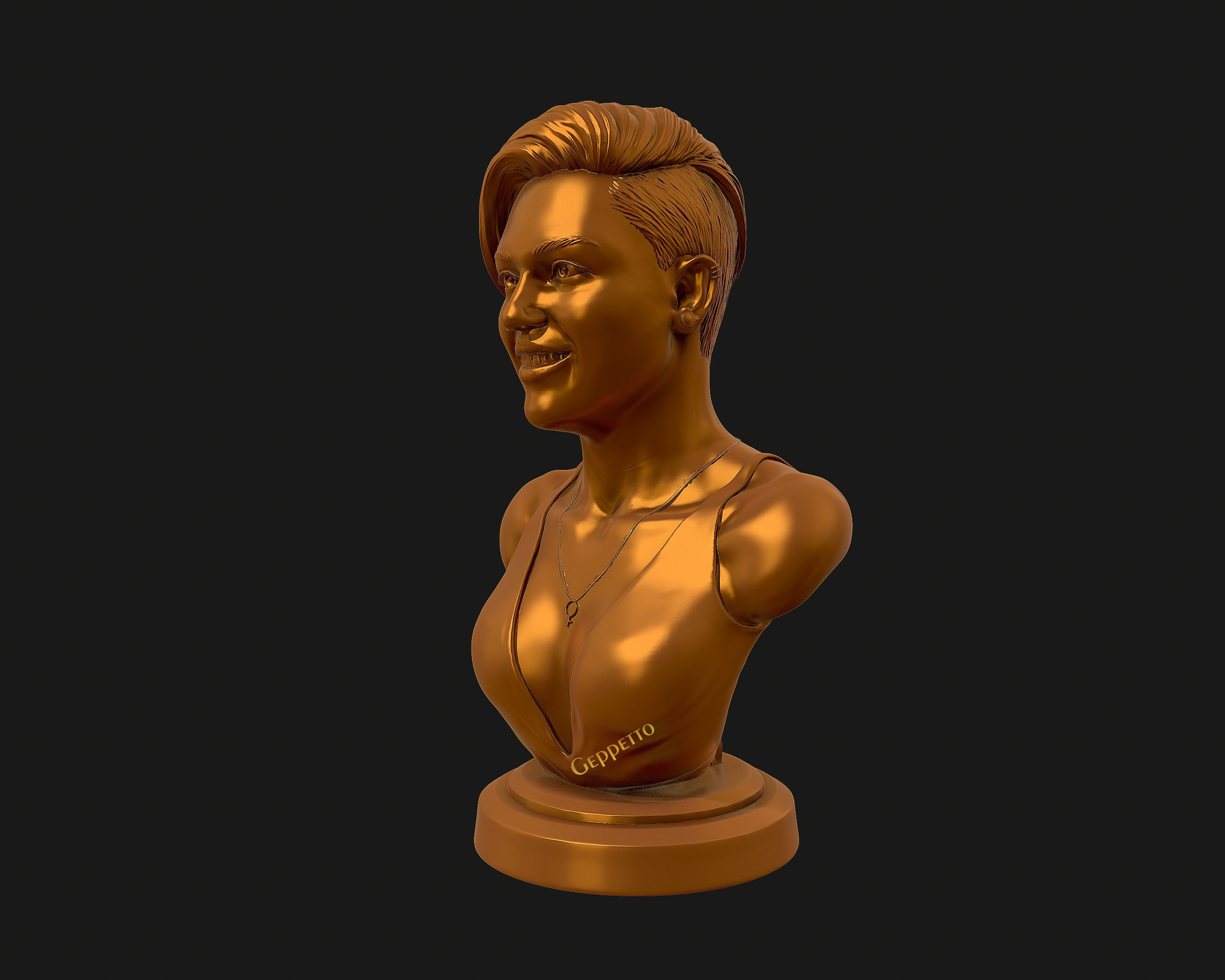 Miley Cyrus 3D printable  sculpture model 3D print model_28