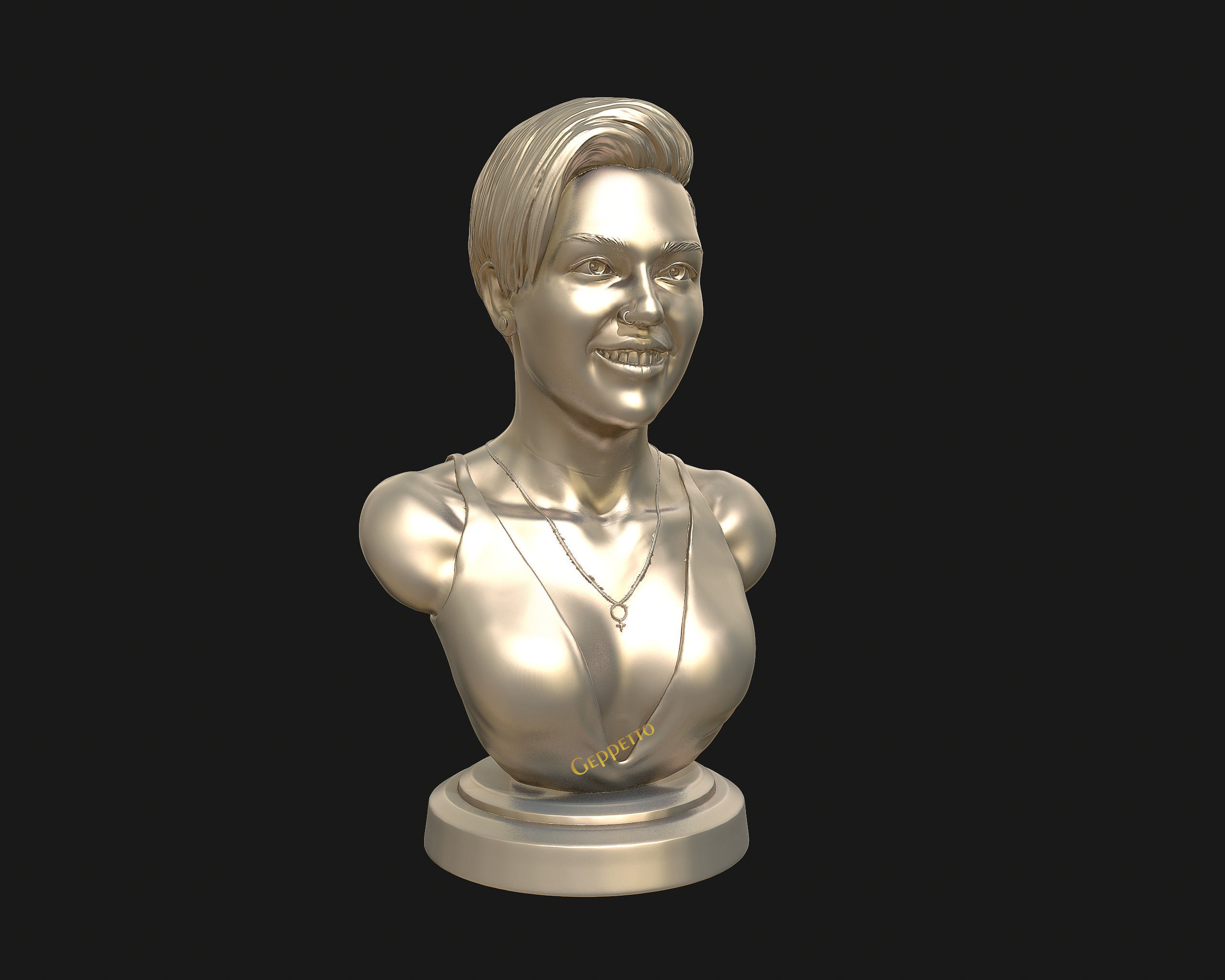 Miley Cyrus 3D printable  sculpture model 3D print model_23
