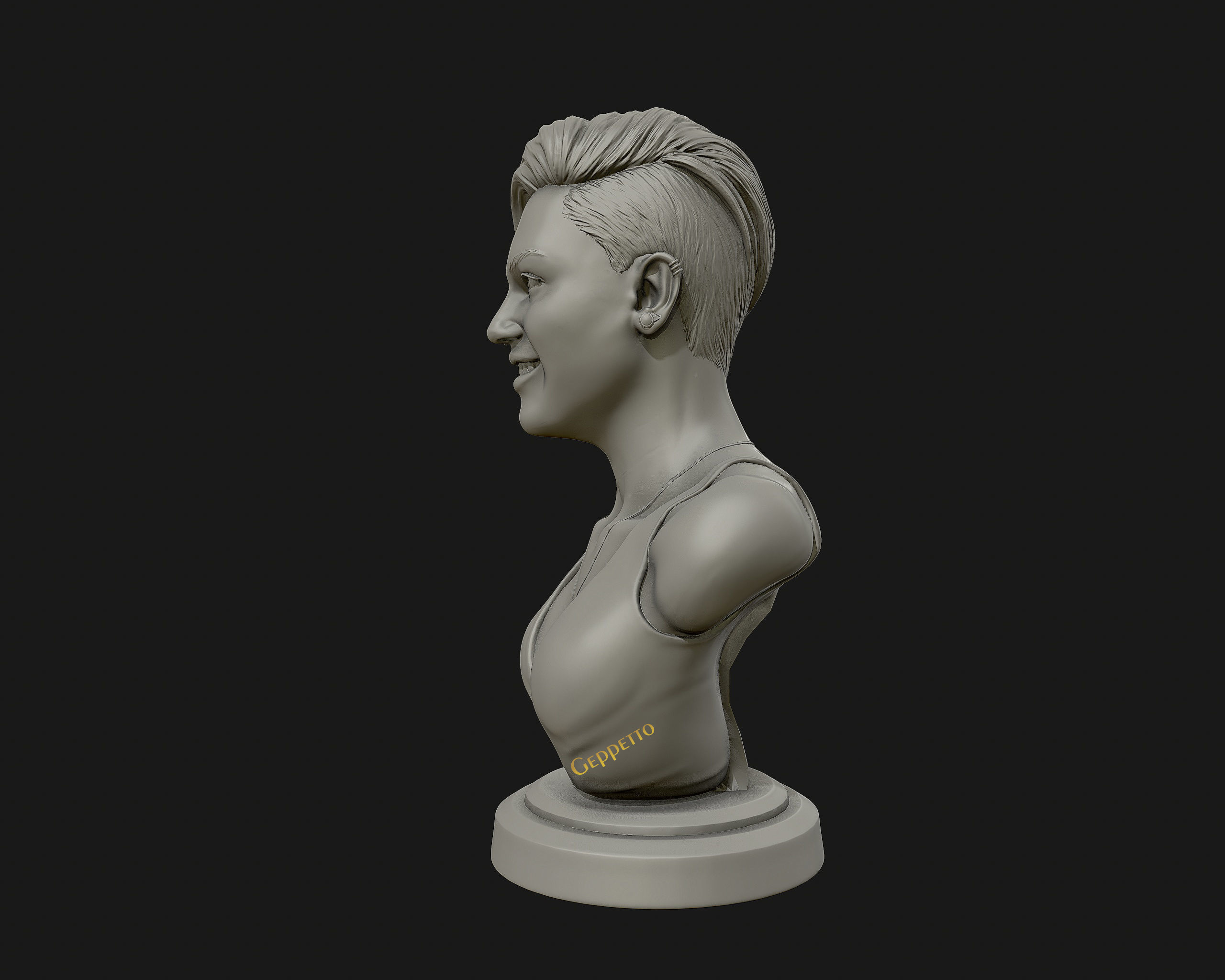 Miley Cyrus 3D printable  sculpture model 3D print model_11
