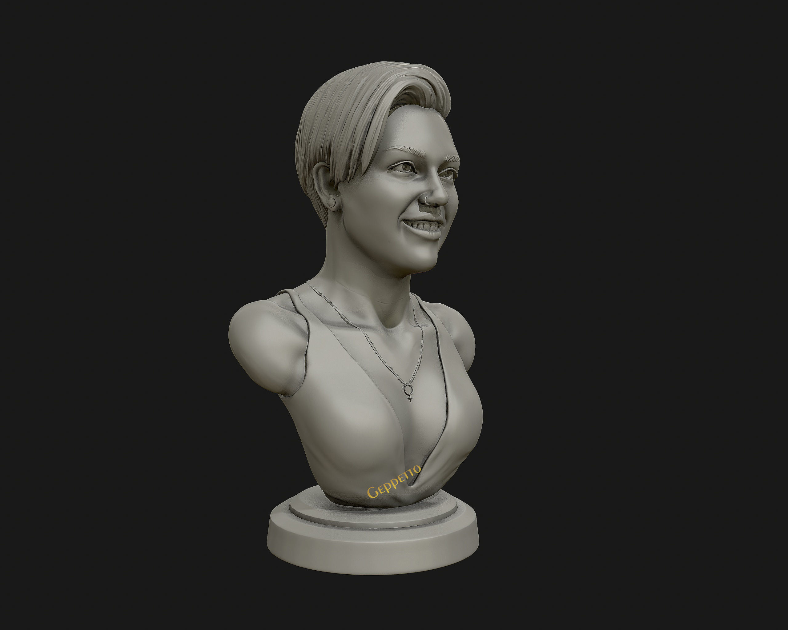 Miley Cyrus 3D printable  sculpture model 3D print model_15