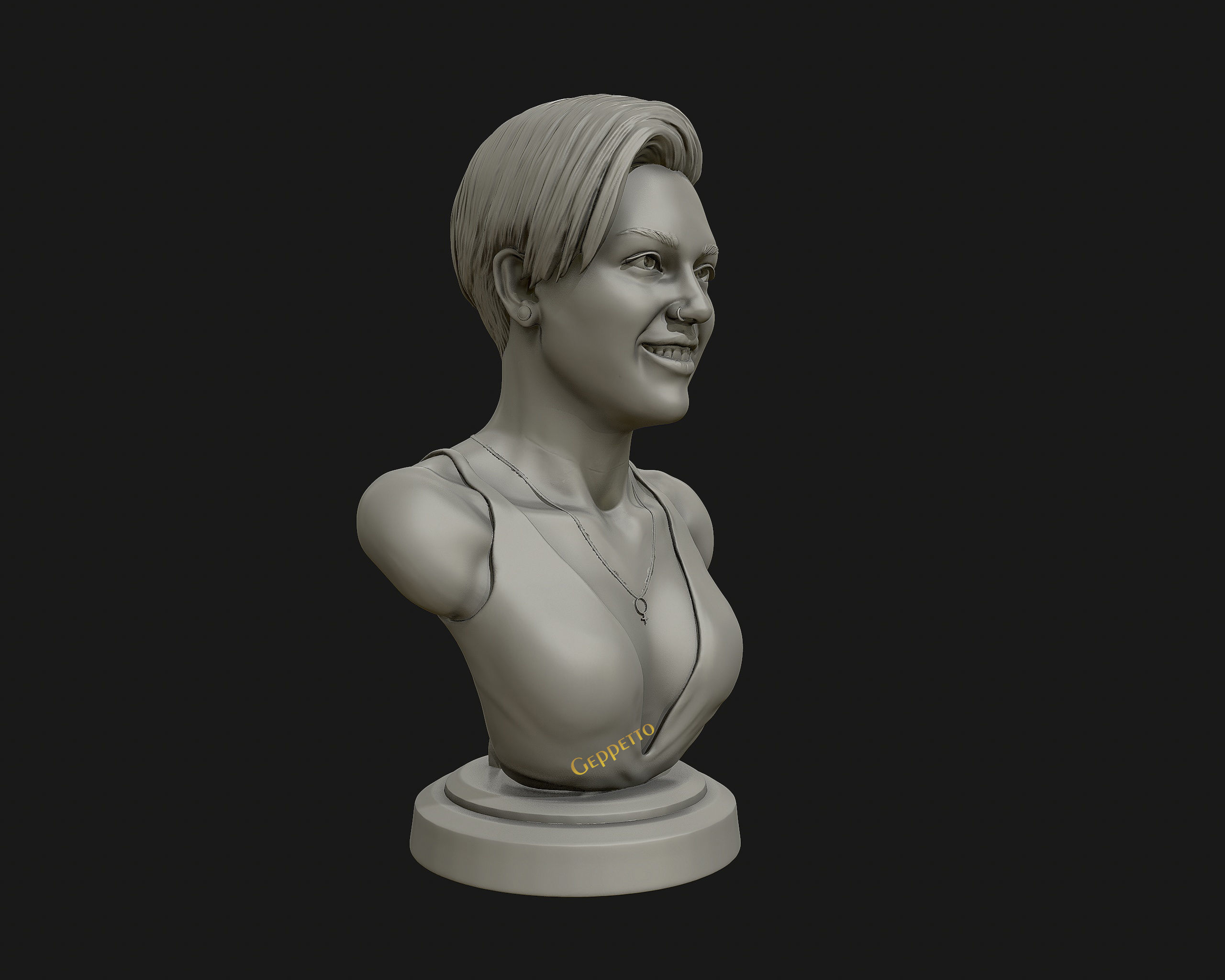 Miley Cyrus 3D printable  sculpture model 3D print model_16