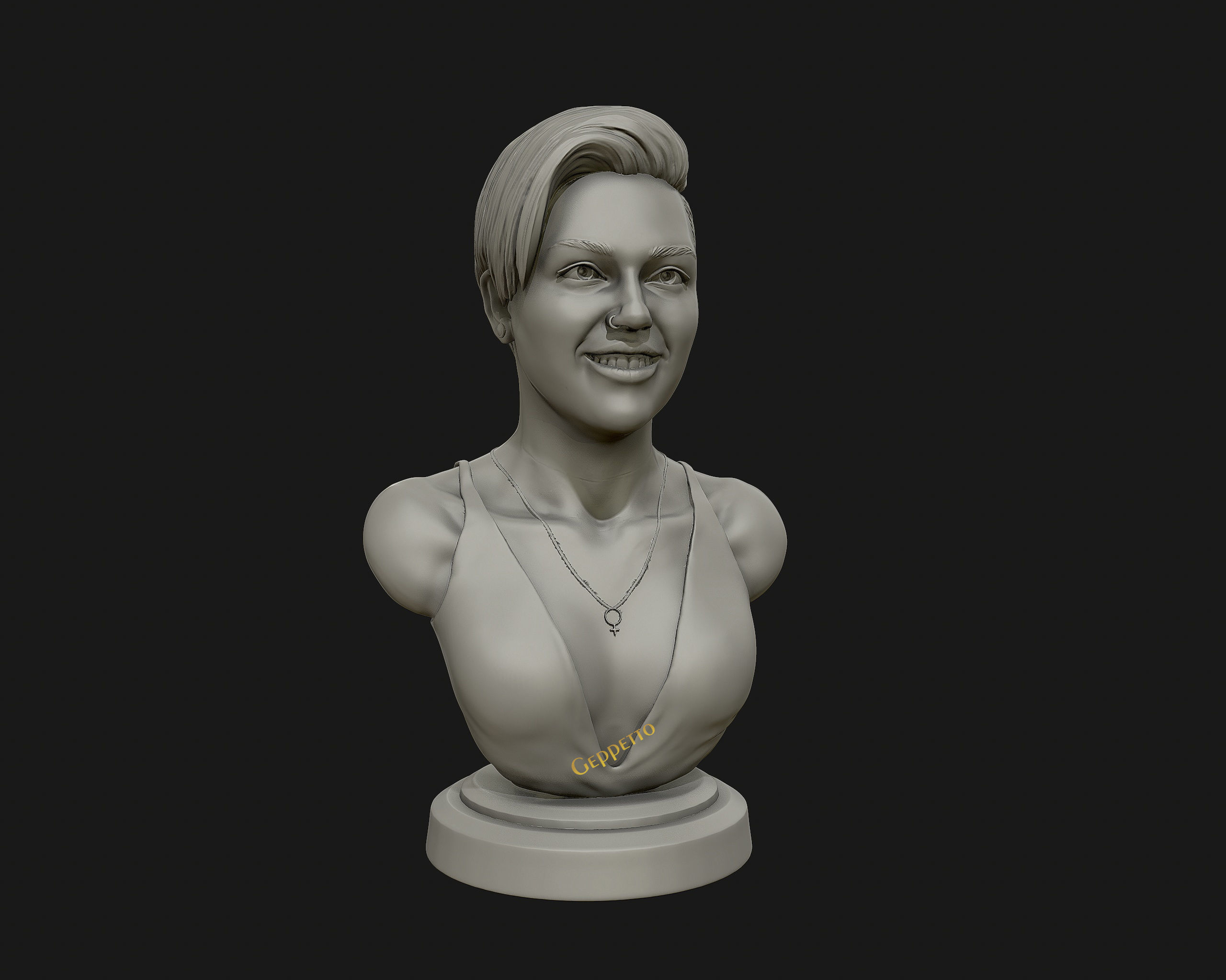 Miley Cyrus 3D printable  sculpture model 3D print model_12