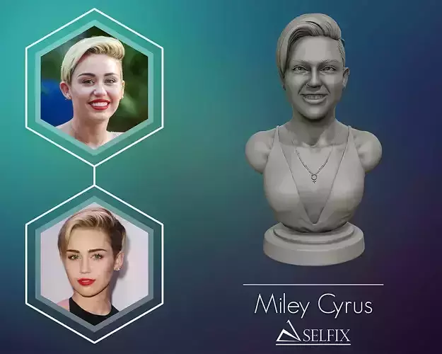 Miley Cyrus 3D printable  sculpture model 3D print model