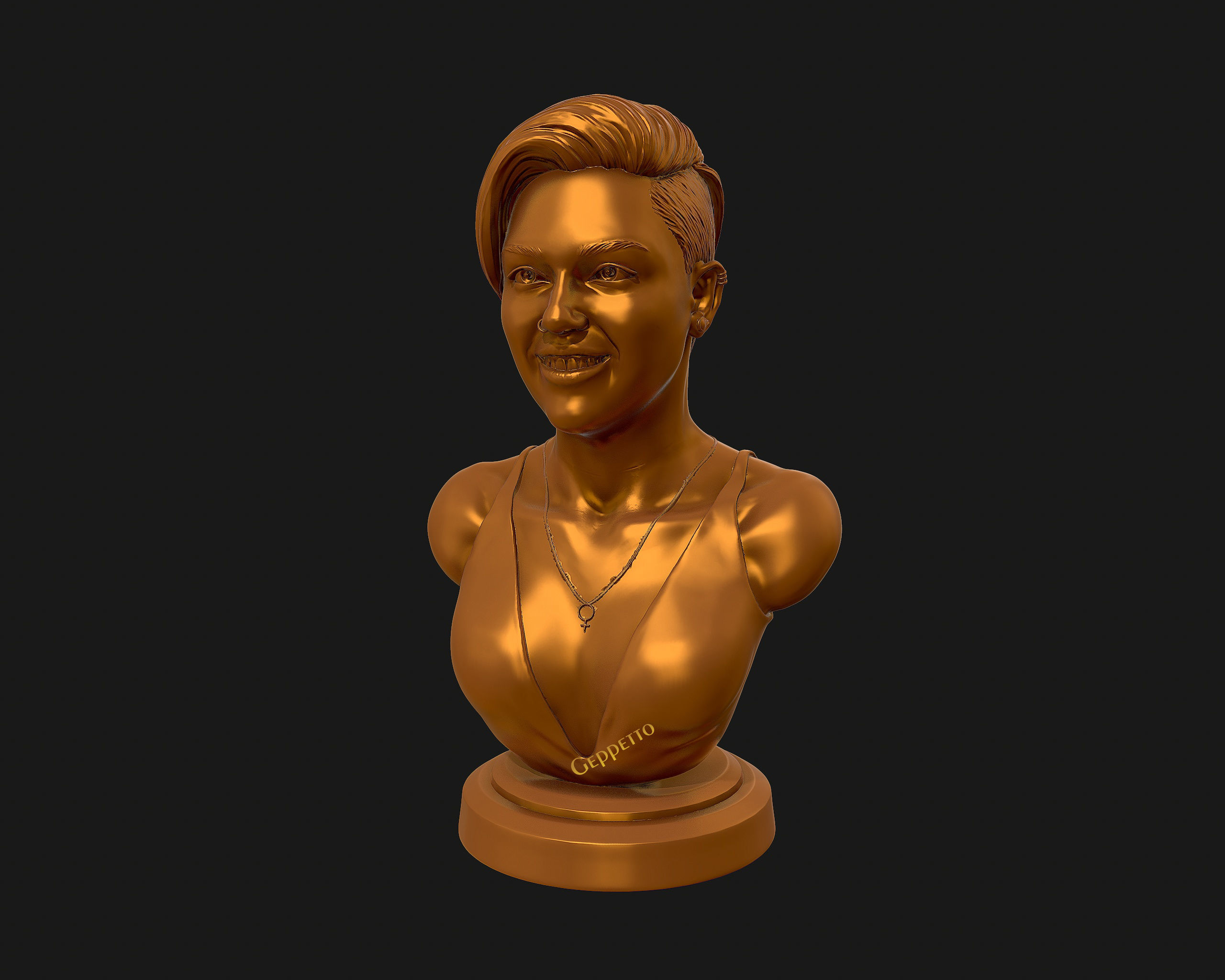 Miley Cyrus 3D printable  sculpture model 3D print model_26