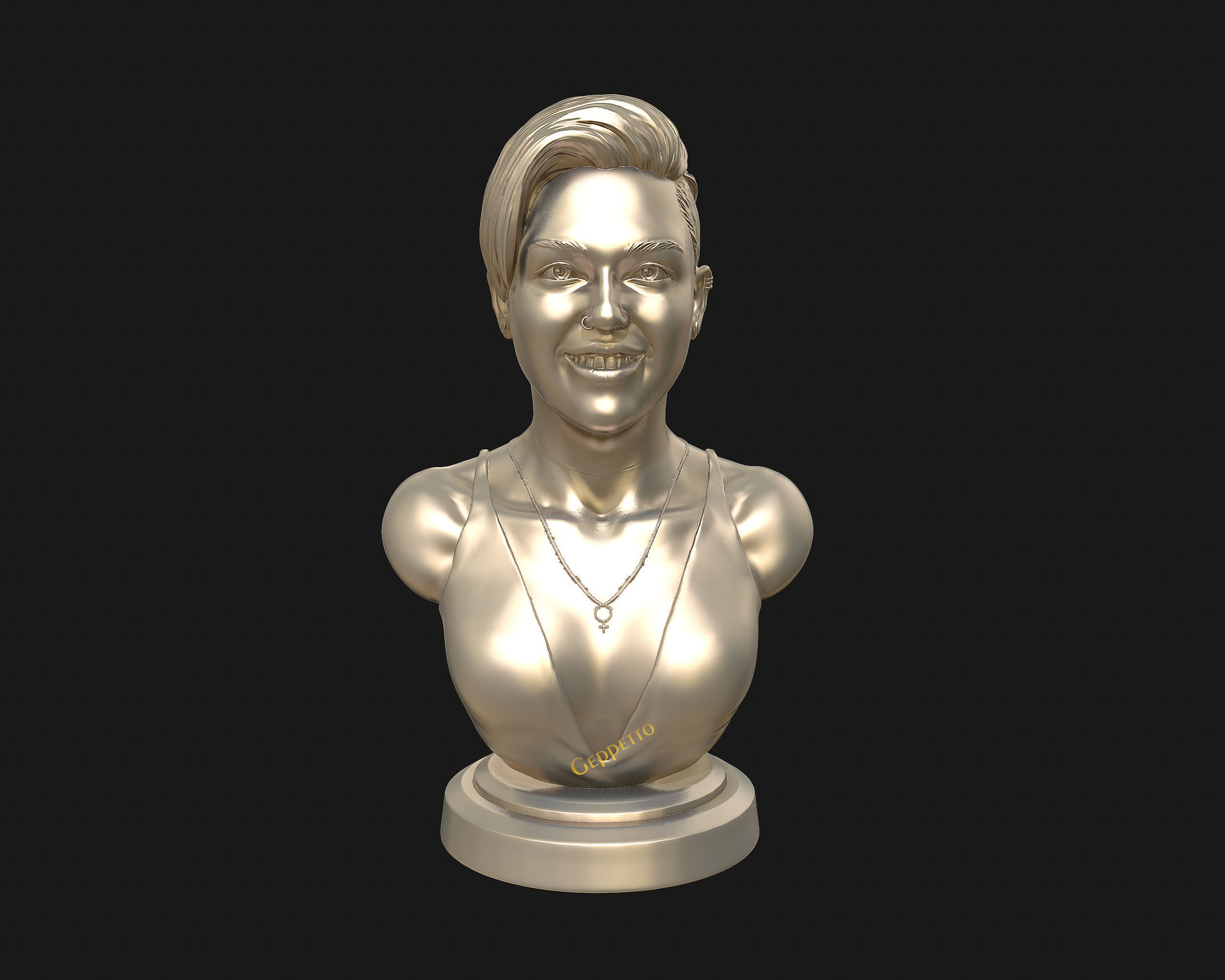 Miley Cyrus 3D printable  sculpture model 3D print model_20