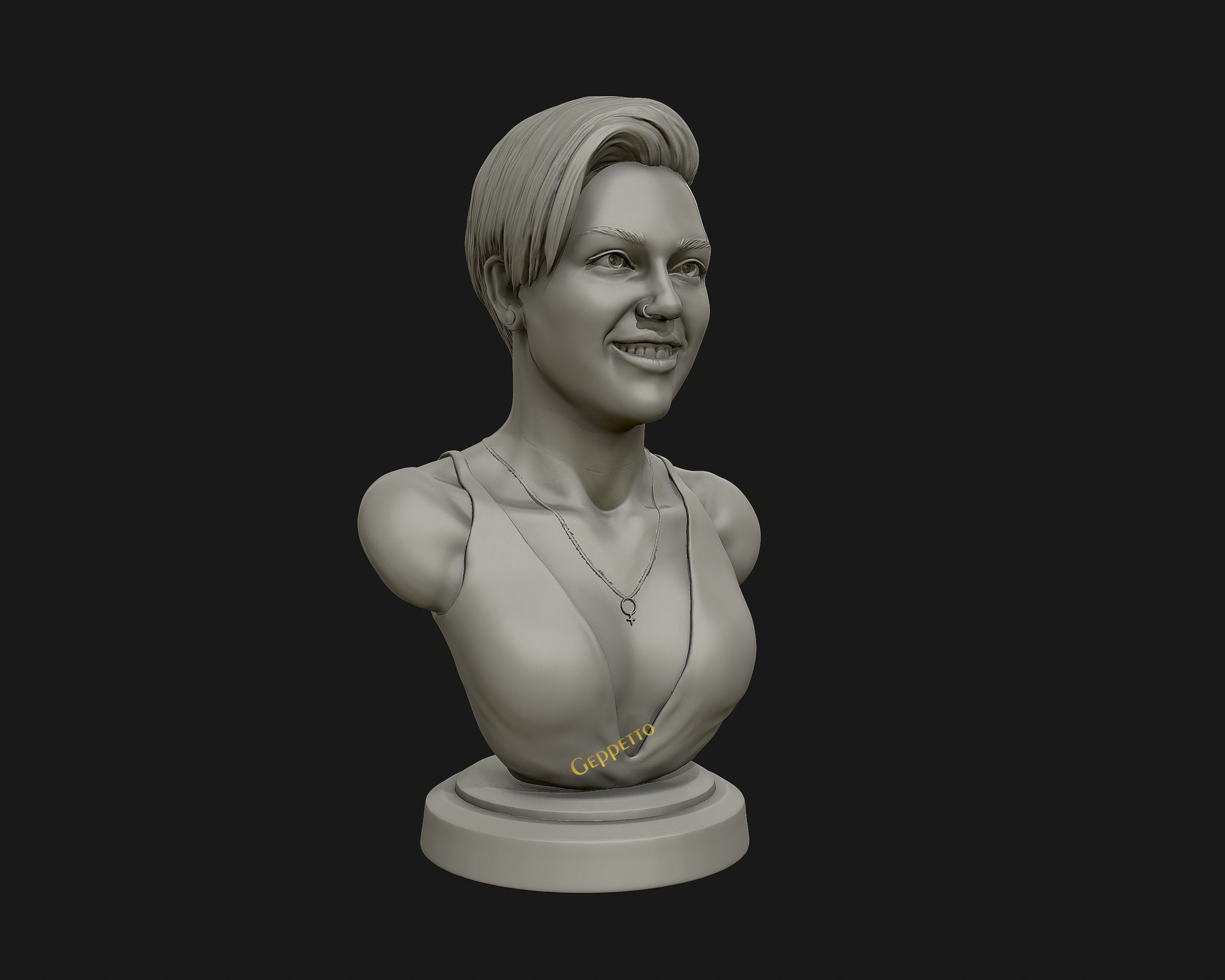 Miley Cyrus 3D printable  sculpture model 3D print model_14