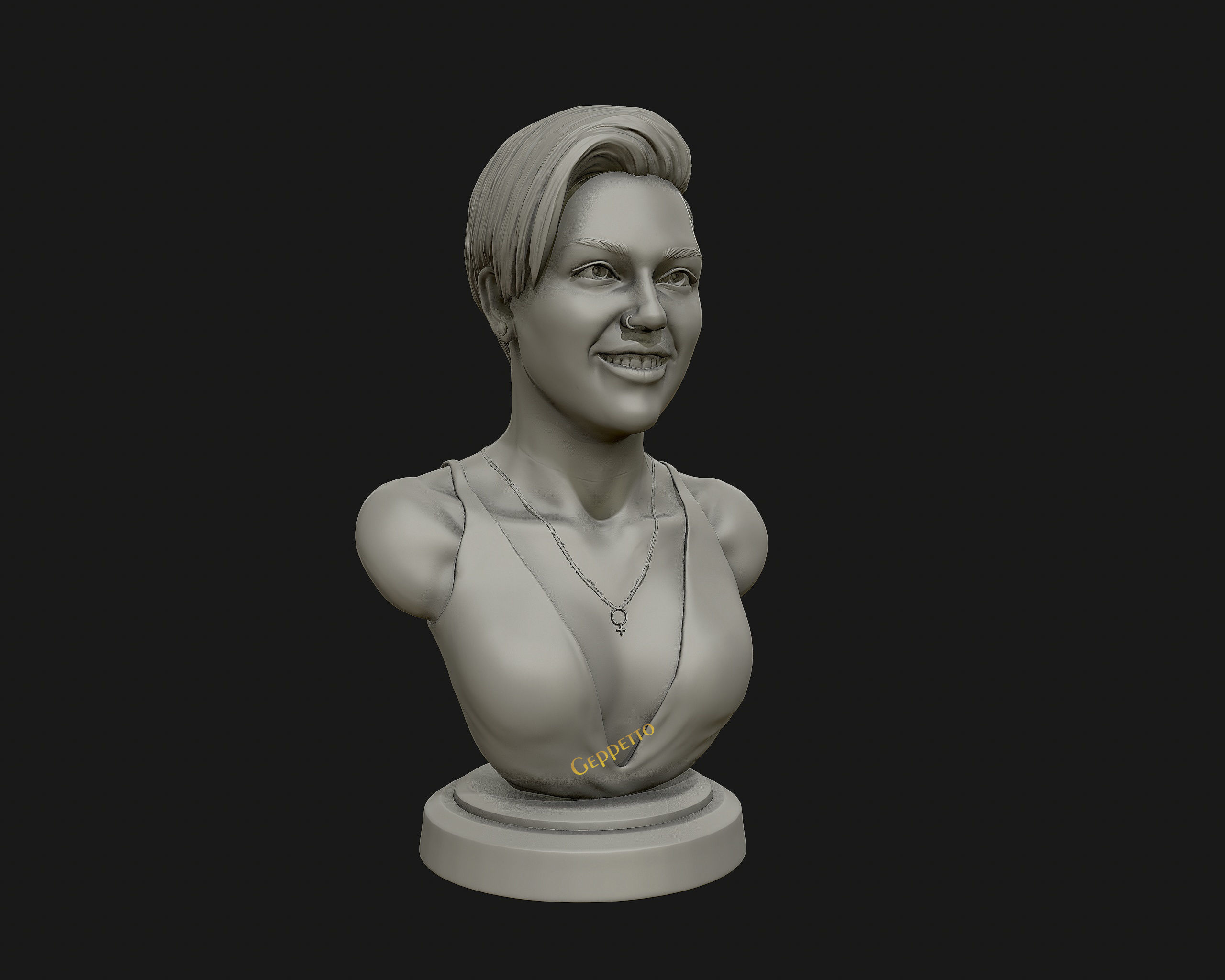 Miley Cyrus 3D printable  sculpture model 3D print model_13