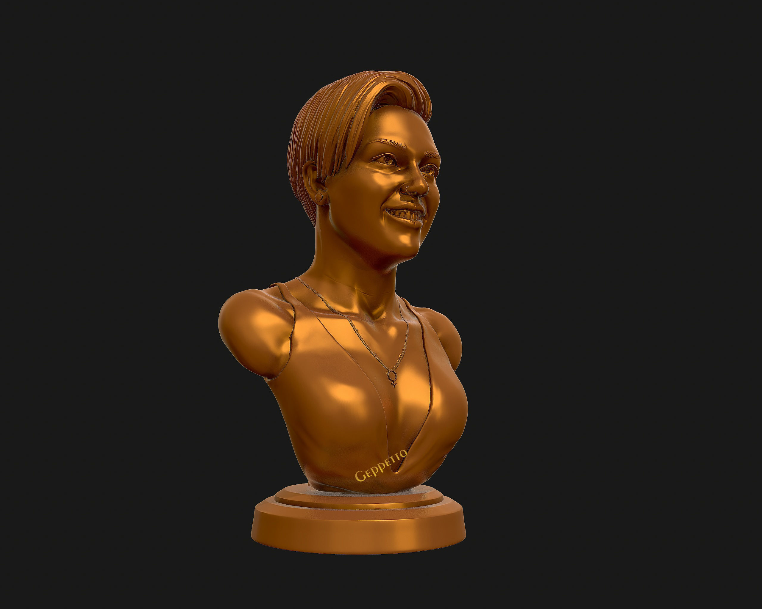 Miley Cyrus 3D printable  sculpture model 3D print model_29