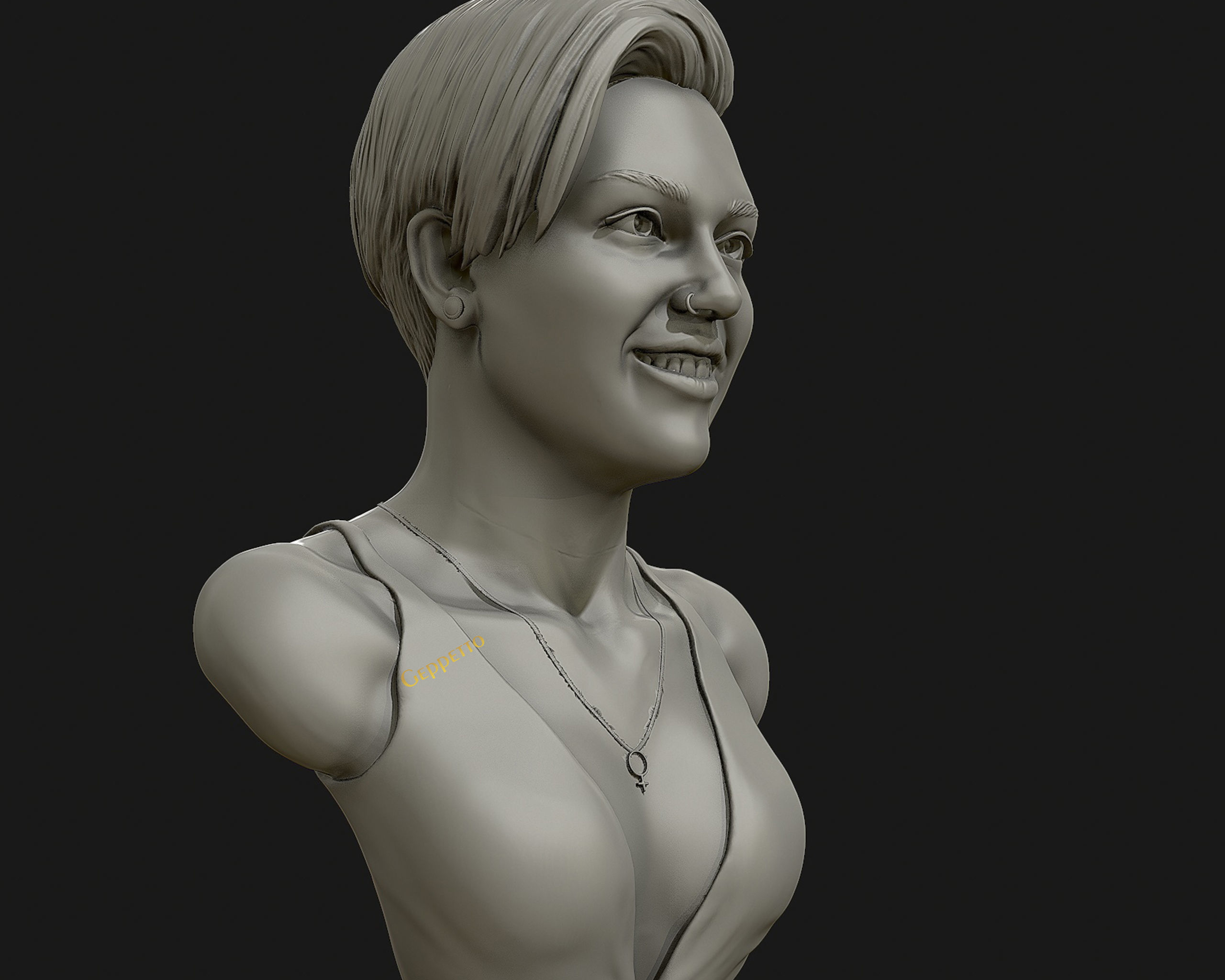 Miley Cyrus 3D printable  sculpture model 3D print model_2