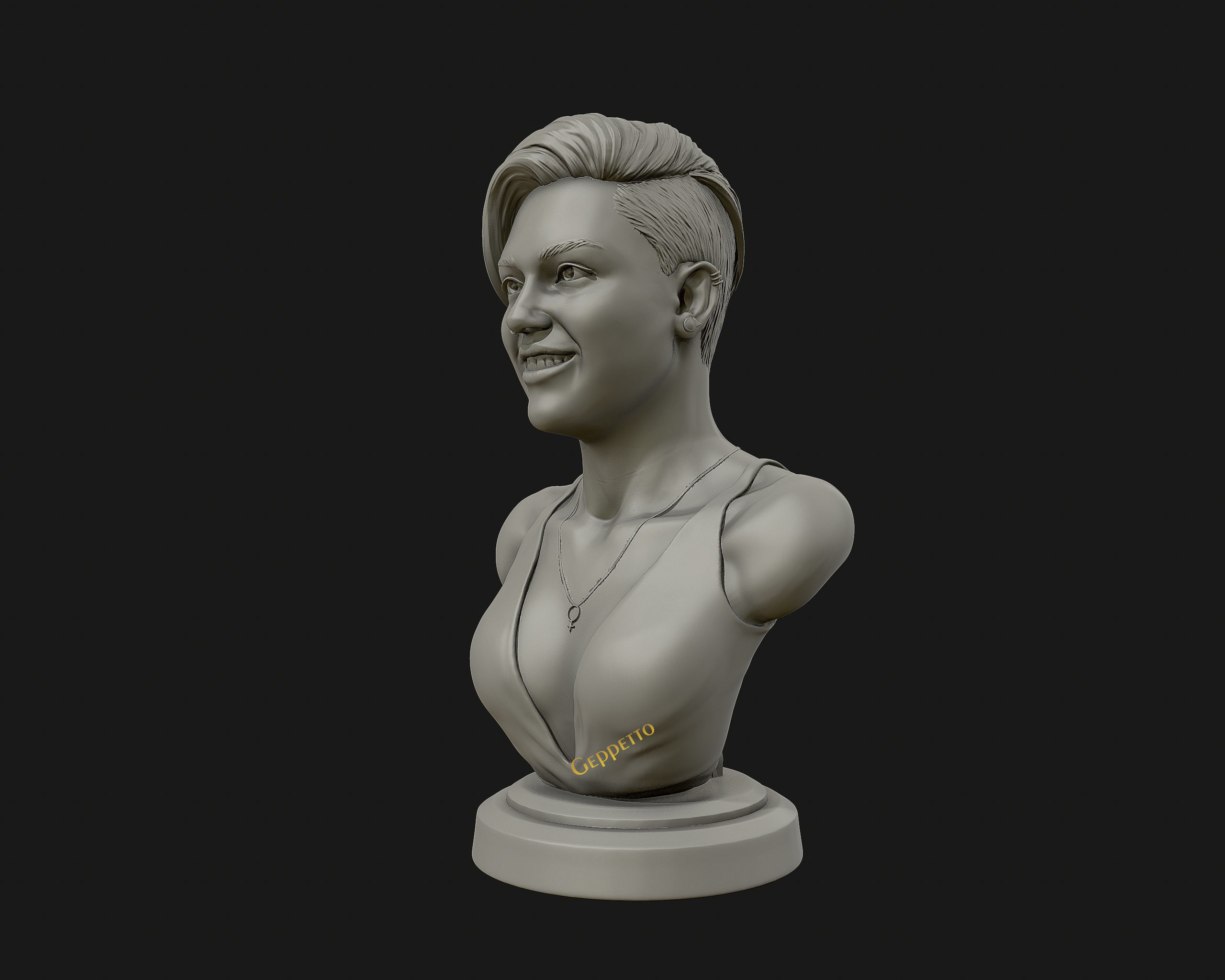 Miley Cyrus 3D printable  sculpture model 3D print model_9