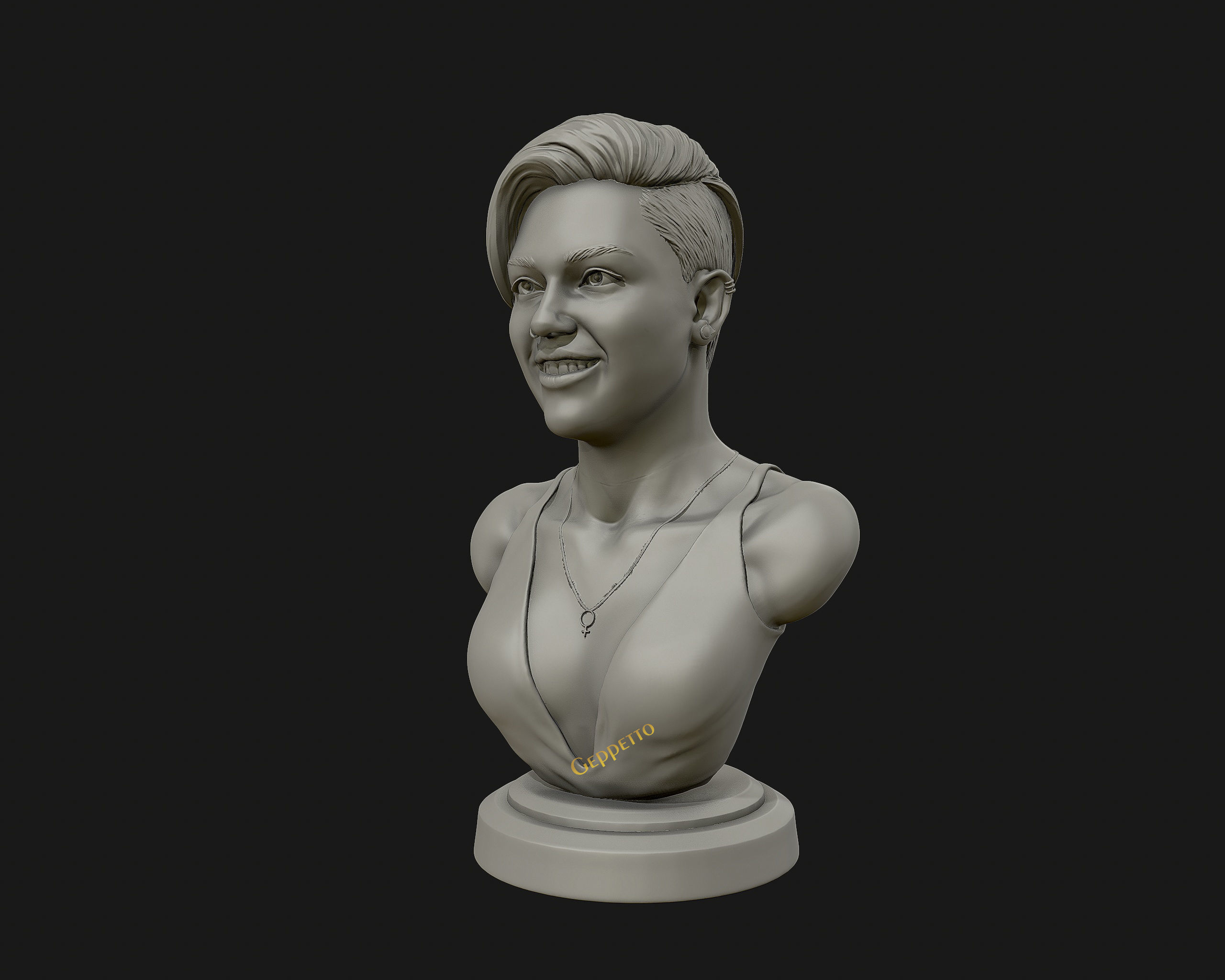 Miley Cyrus 3D printable  sculpture model 3D print model_8