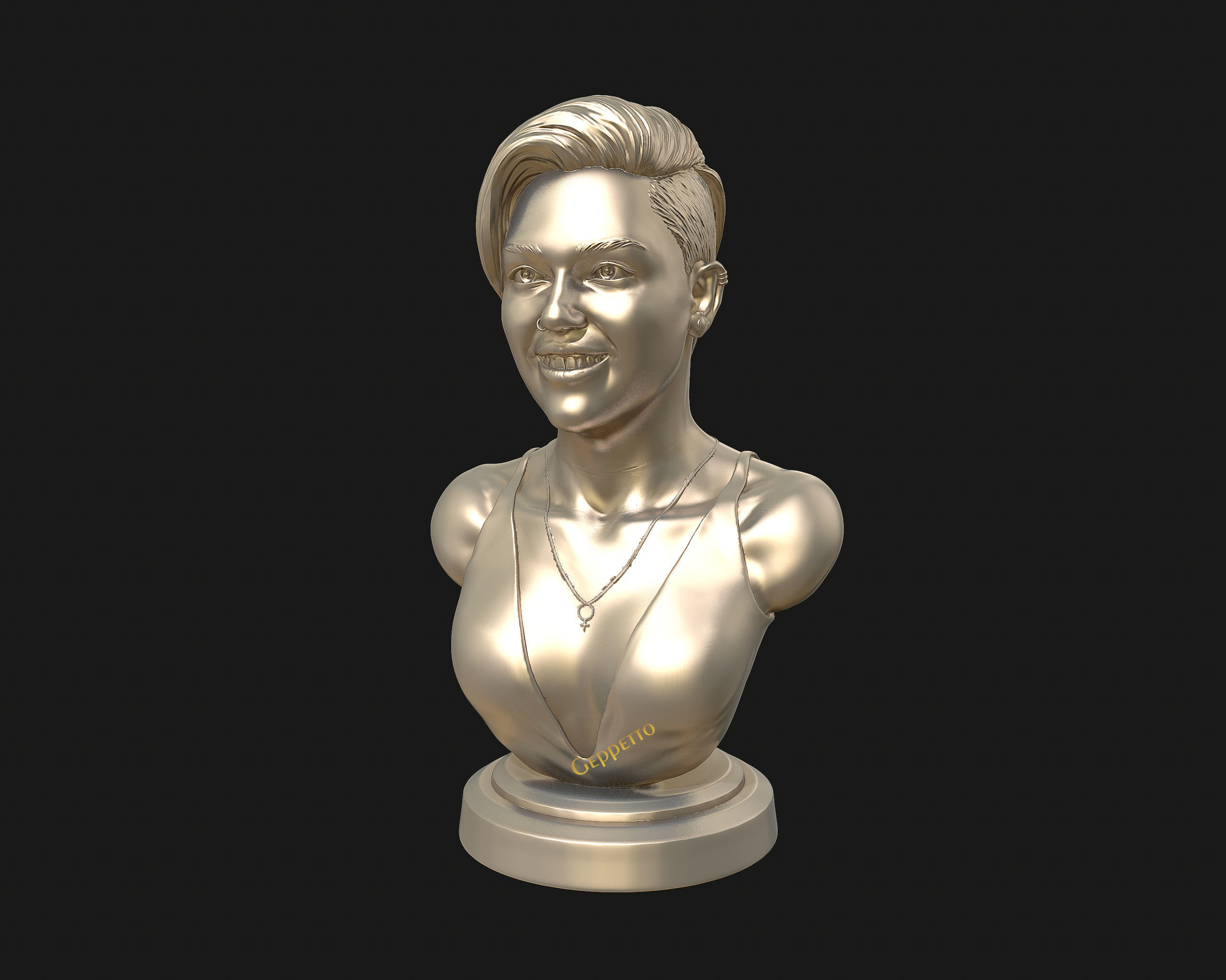 Miley Cyrus 3D printable  sculpture model 3D print model_21