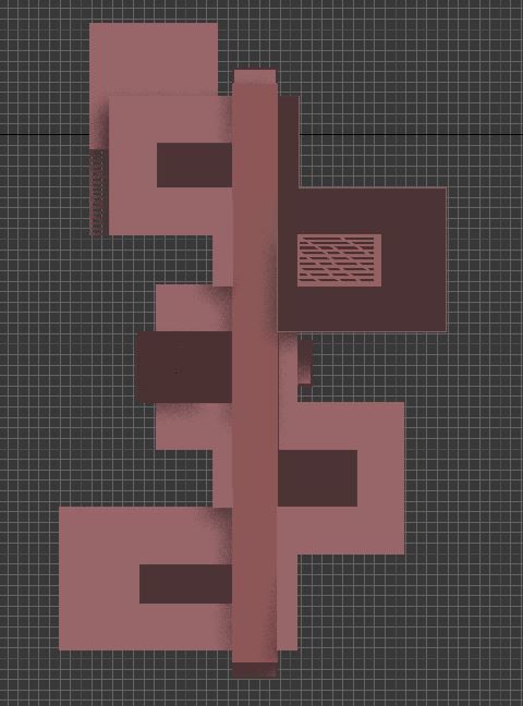 Building Model with two floors and roof Low-poly 3D model_15