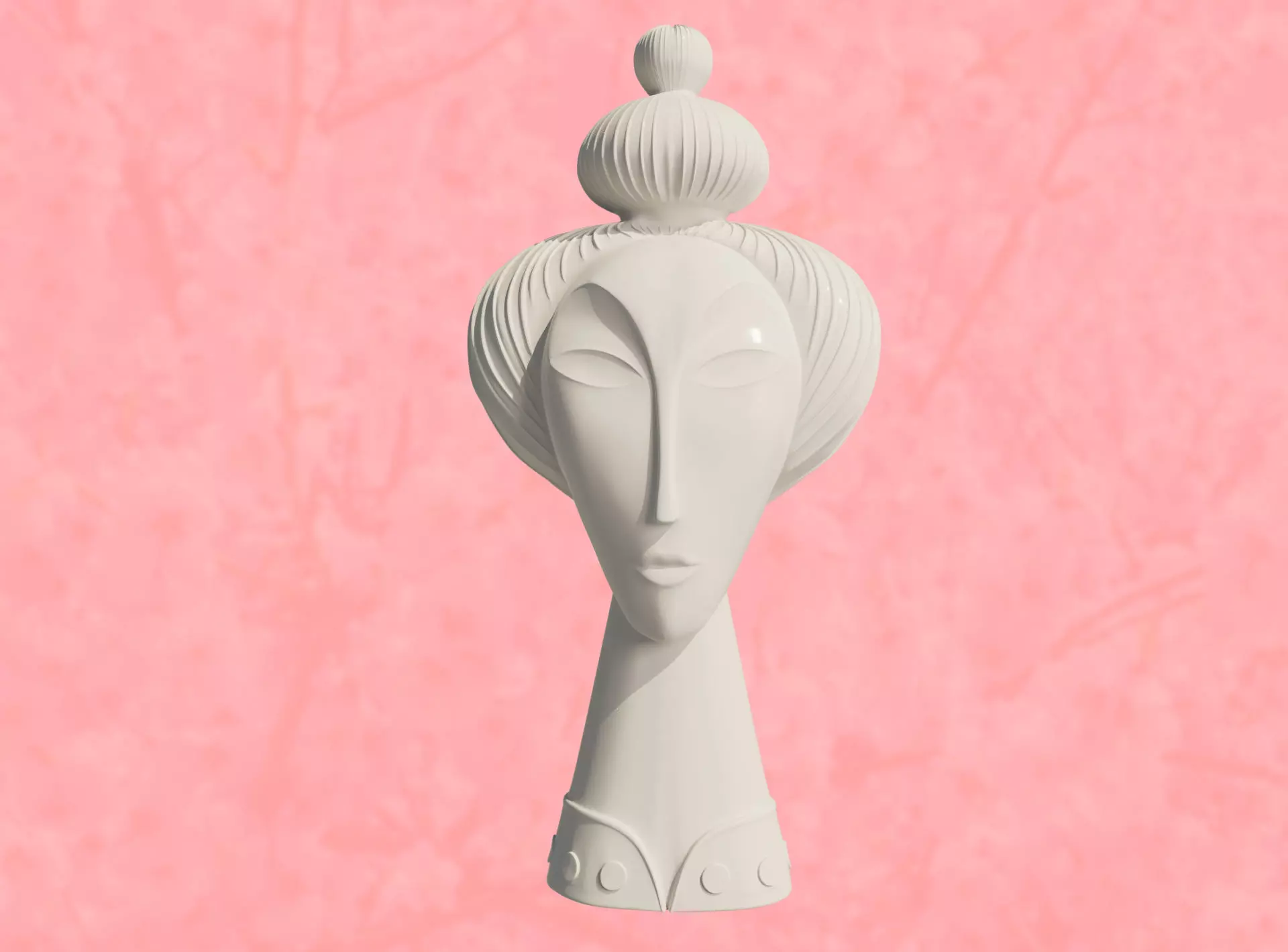 Geisha by Jonathan Adler Low-poly 3D model_0