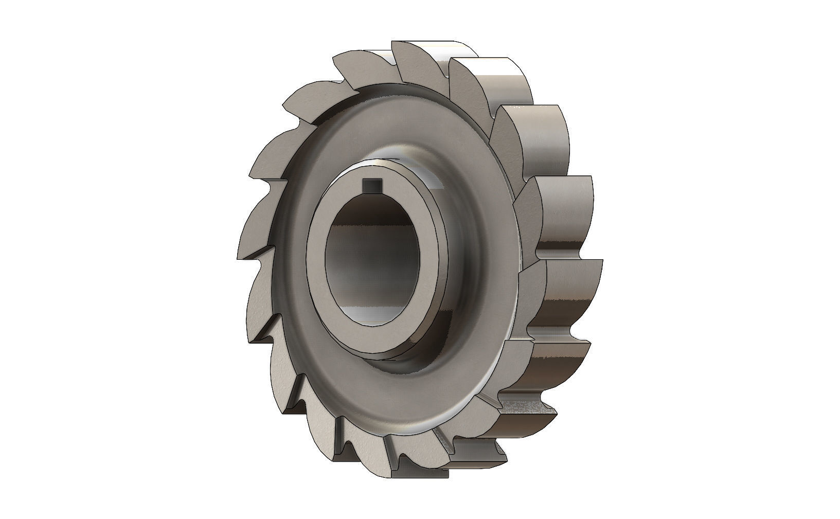 Straight Tooth Side Milling Cutter 3D print model_3